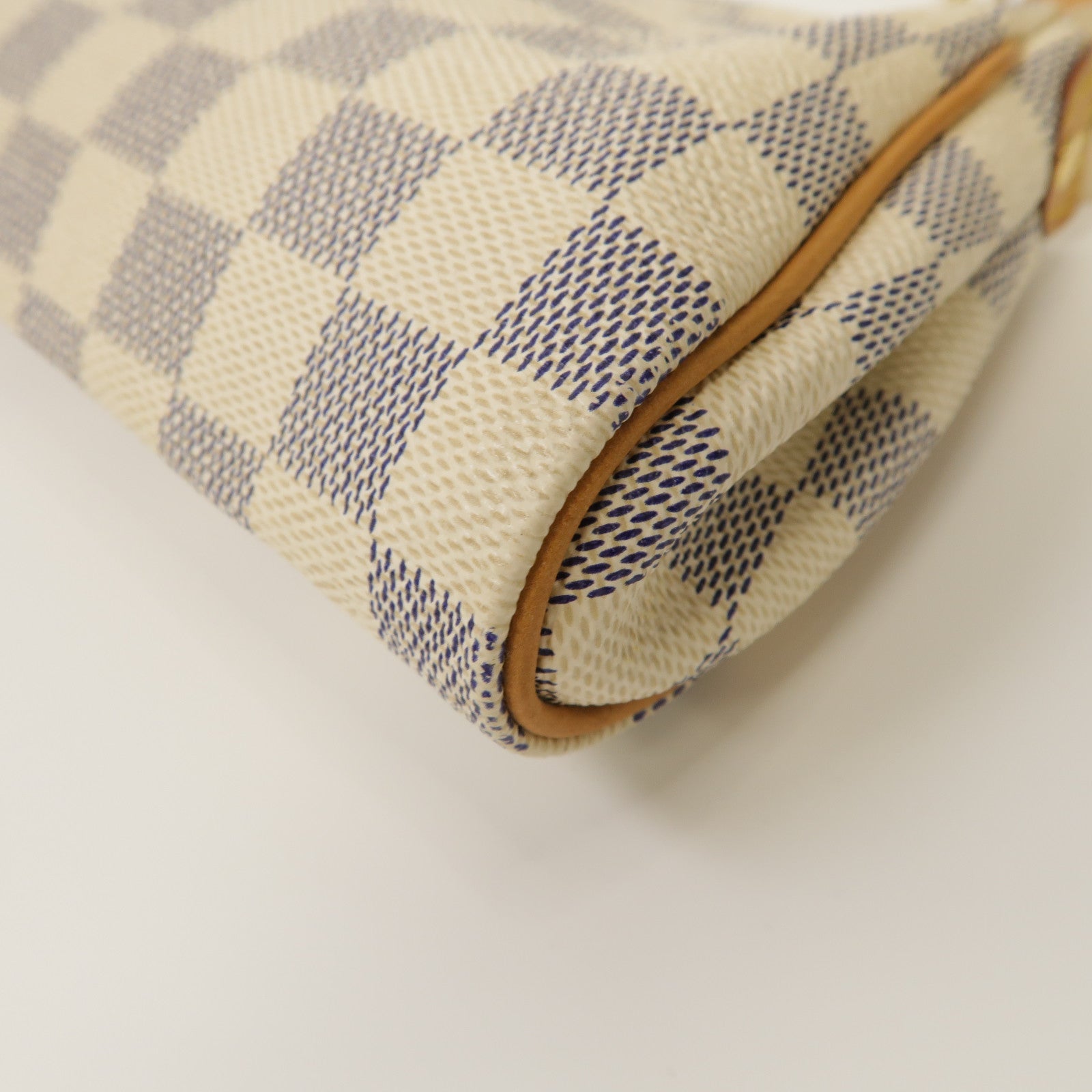 LOUIS VUITTON Damier Azur Eva金扣手挽肩背兩用袋白色