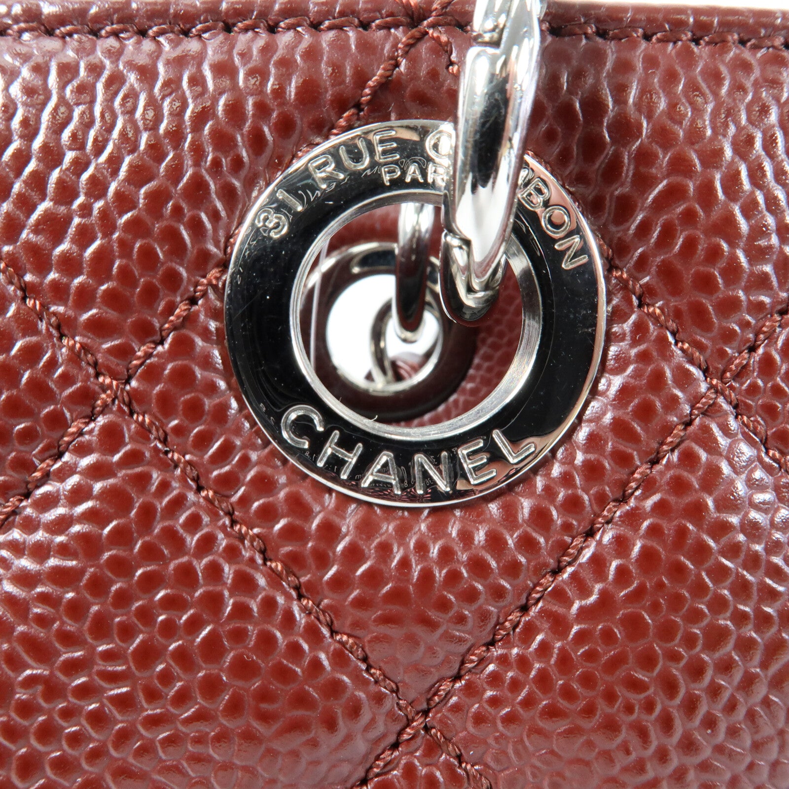 CHANEL 牛皮皮革PST Petite Shopping Tote Bag銀扣肩背袋