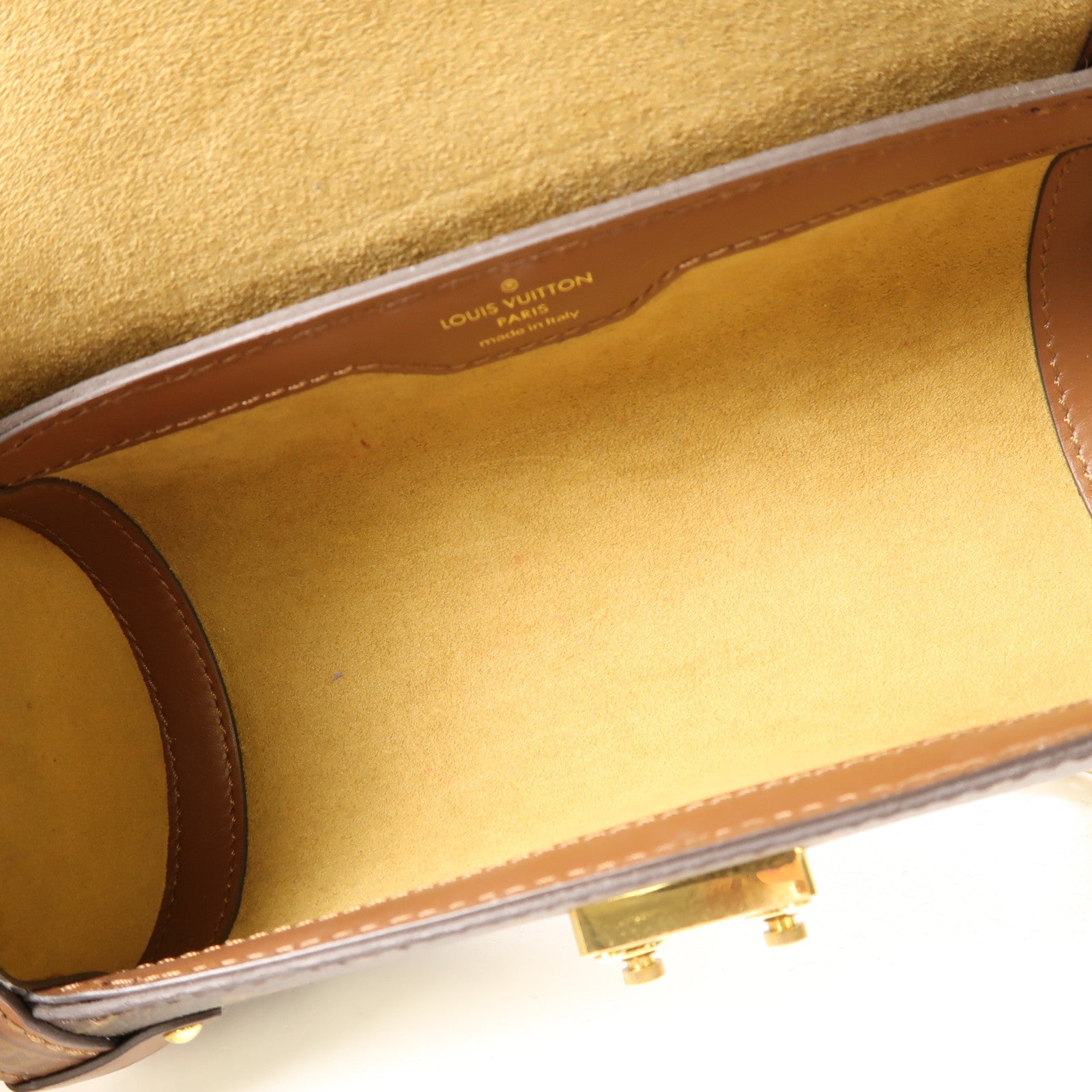 LOUIS VUITTON Monogram Papillon Trunk金扣手挽肩背兩用袋棕色