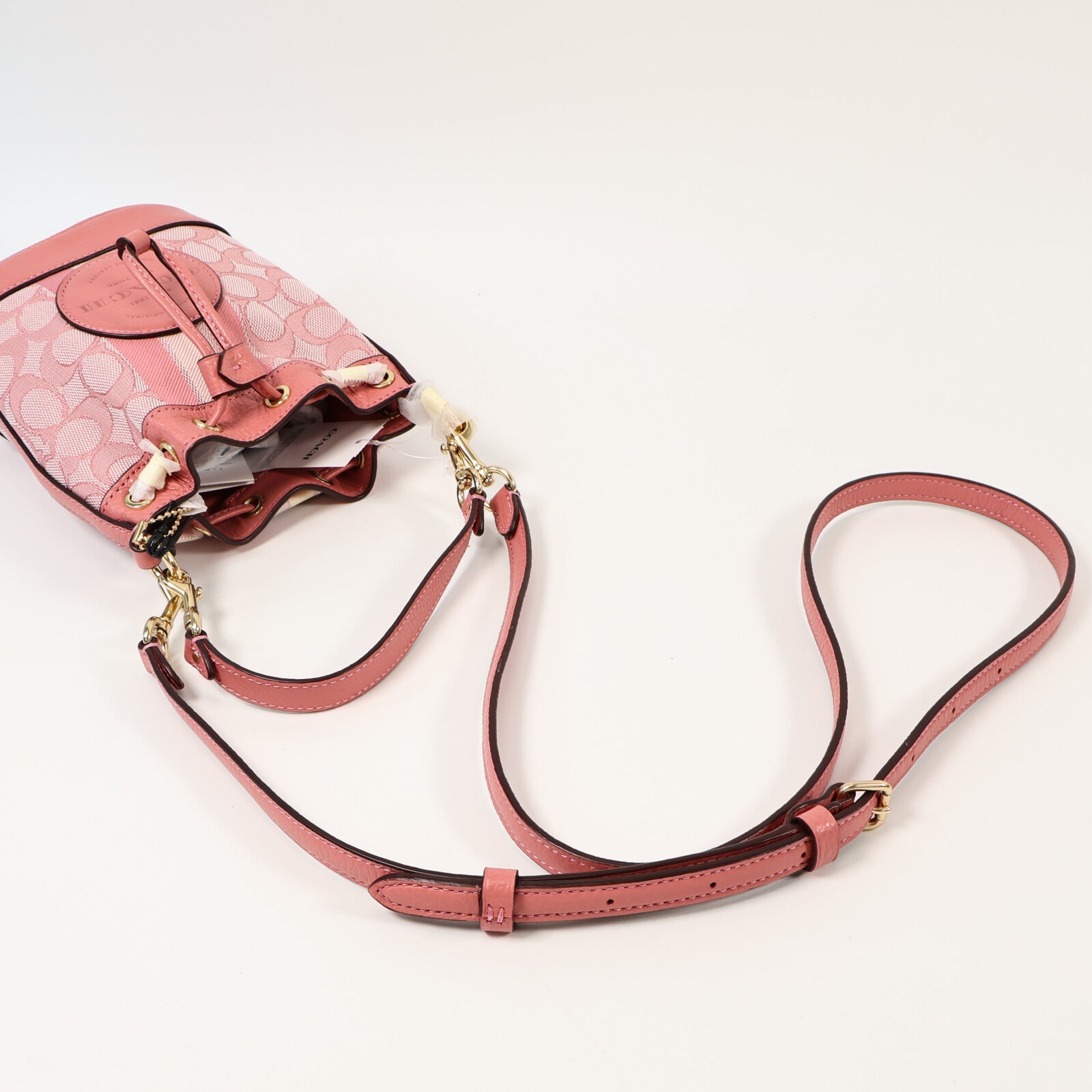 COACH 帆布Mini Dempsey Bucket Bag手挽肩背兩用袋