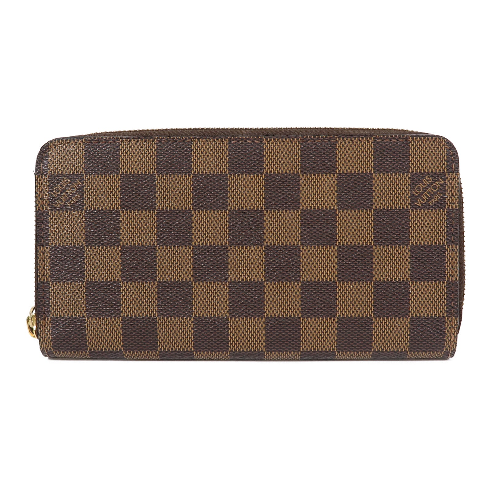 LOUIS VUITTON Damier Ebene Zippy Long Wallet金扣長錢包啡色
