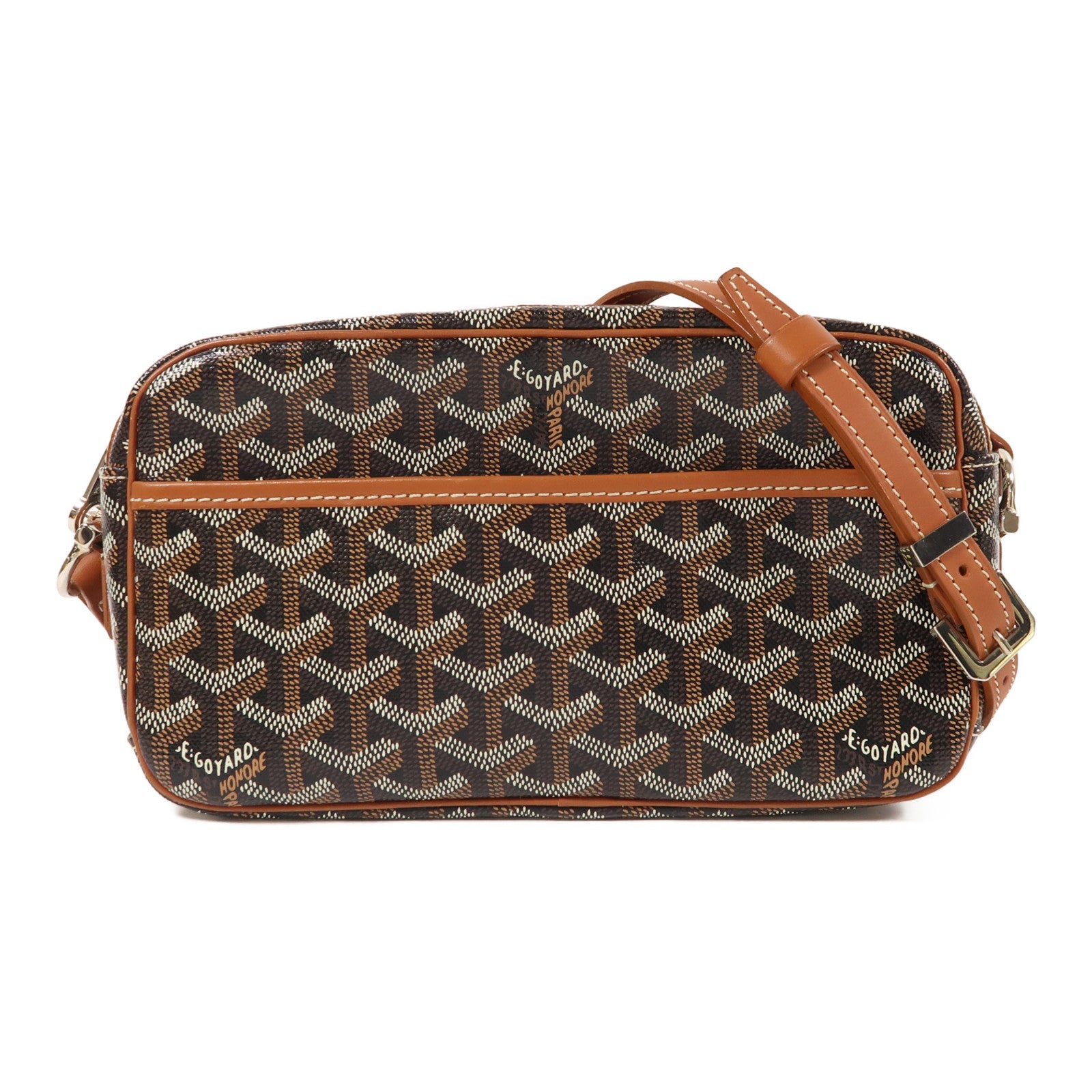 GOYARD 塗層帆布Sac Cap Vert PM銀扣肩背袋