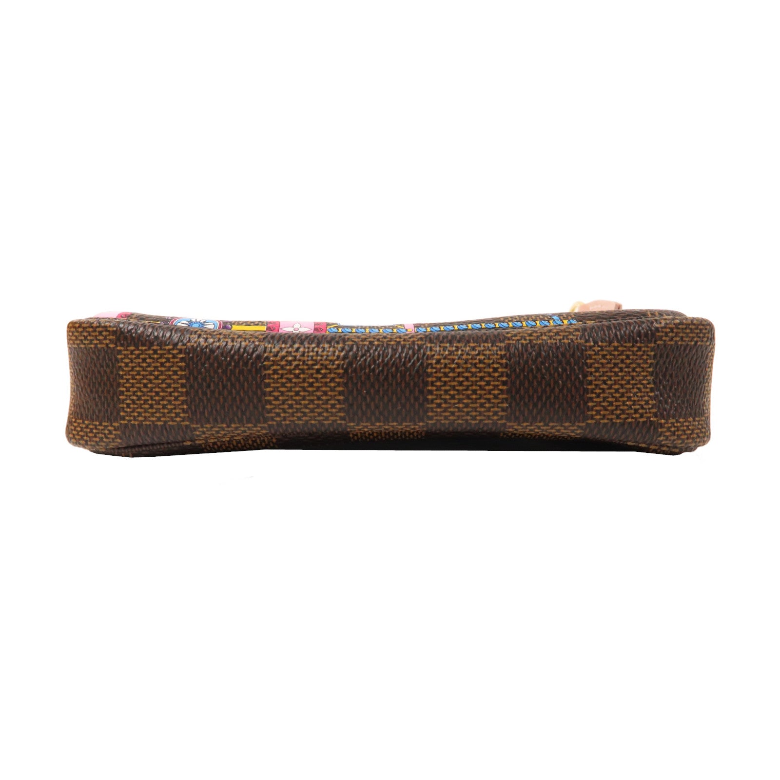 LOUIS VUITTON Damier Pochette Accessories金扣手拿包啡色