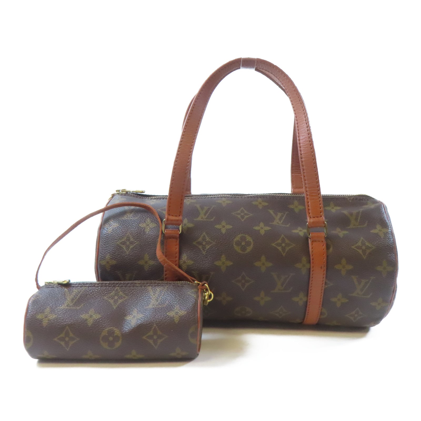 LOUIS VUITTON 【激減優惠】Monogram Papillon 30金扣手挽袋啡色