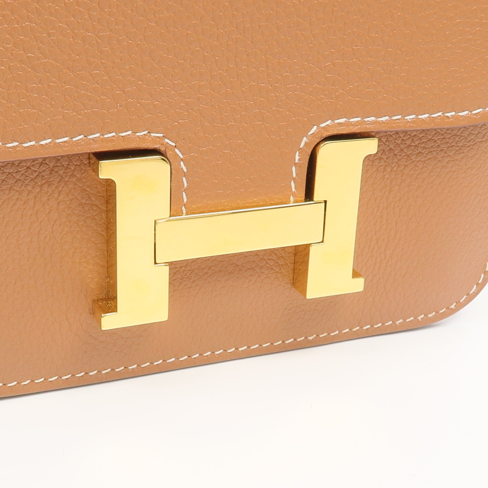 HERMES Evercolor皮革Constance Slim Wallet錢包Gold