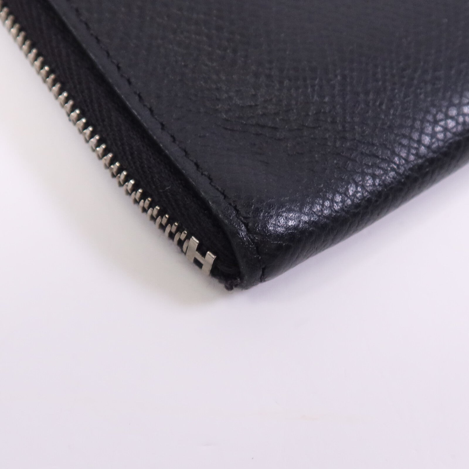 HERMES Epsom皮革Wallet銀扣錢包Noir