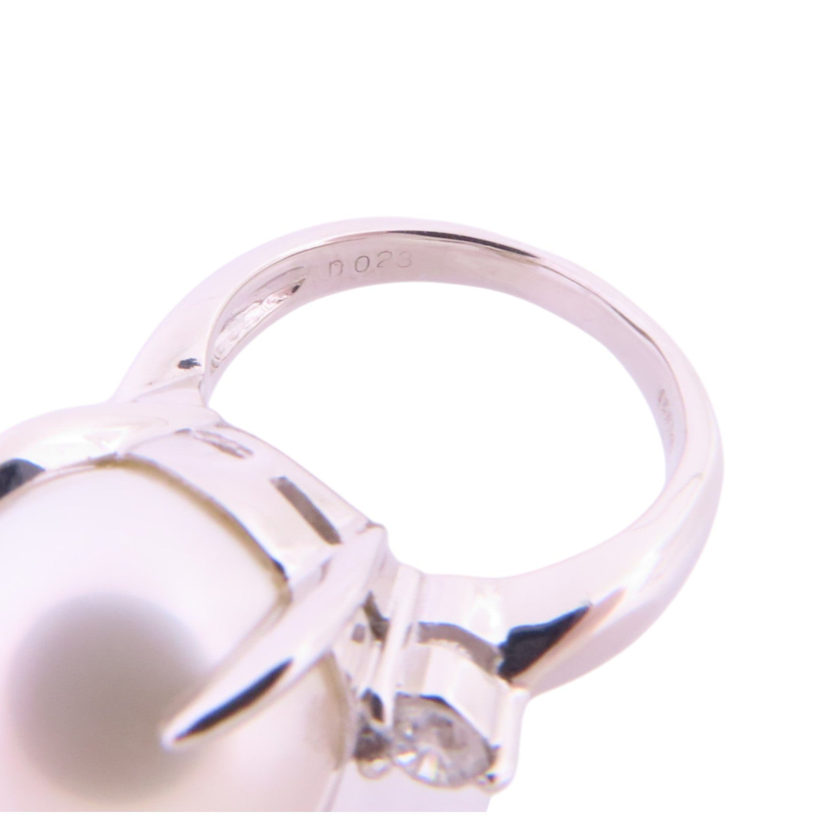 JEWELRY Pearl Diamond Ring Precept US#6 PT900 Platinum
