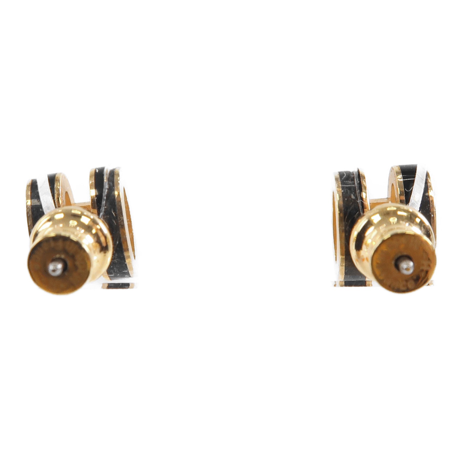 HERMES 金屬 Pop H Earrings金扣耳環Noir黑色