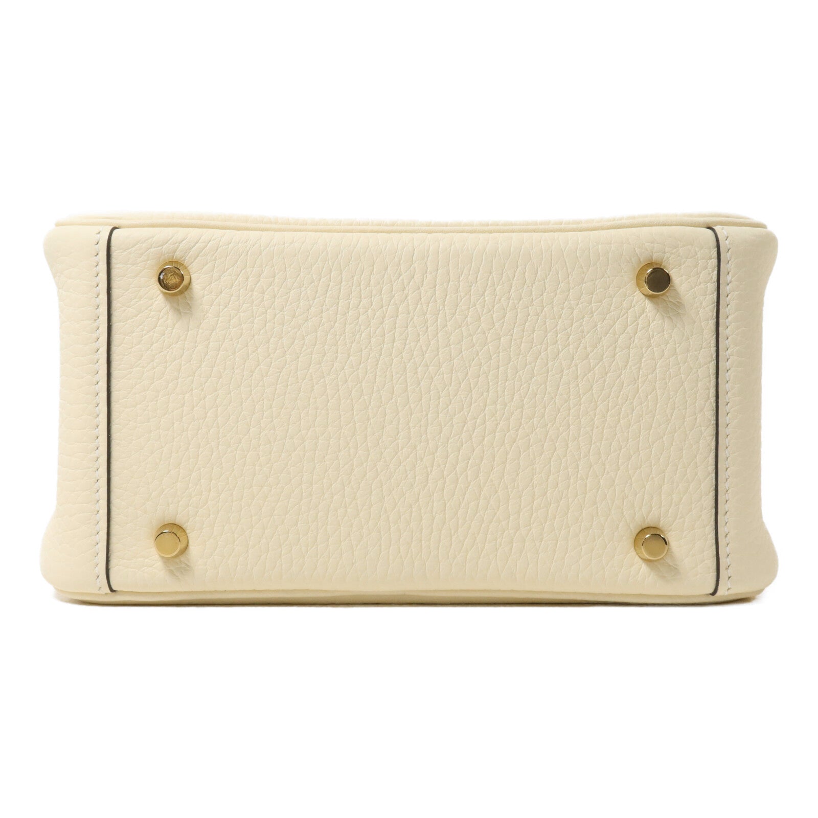 HERMES Clemence皮革Mini Lindy手挽肩背兩用袋Nata