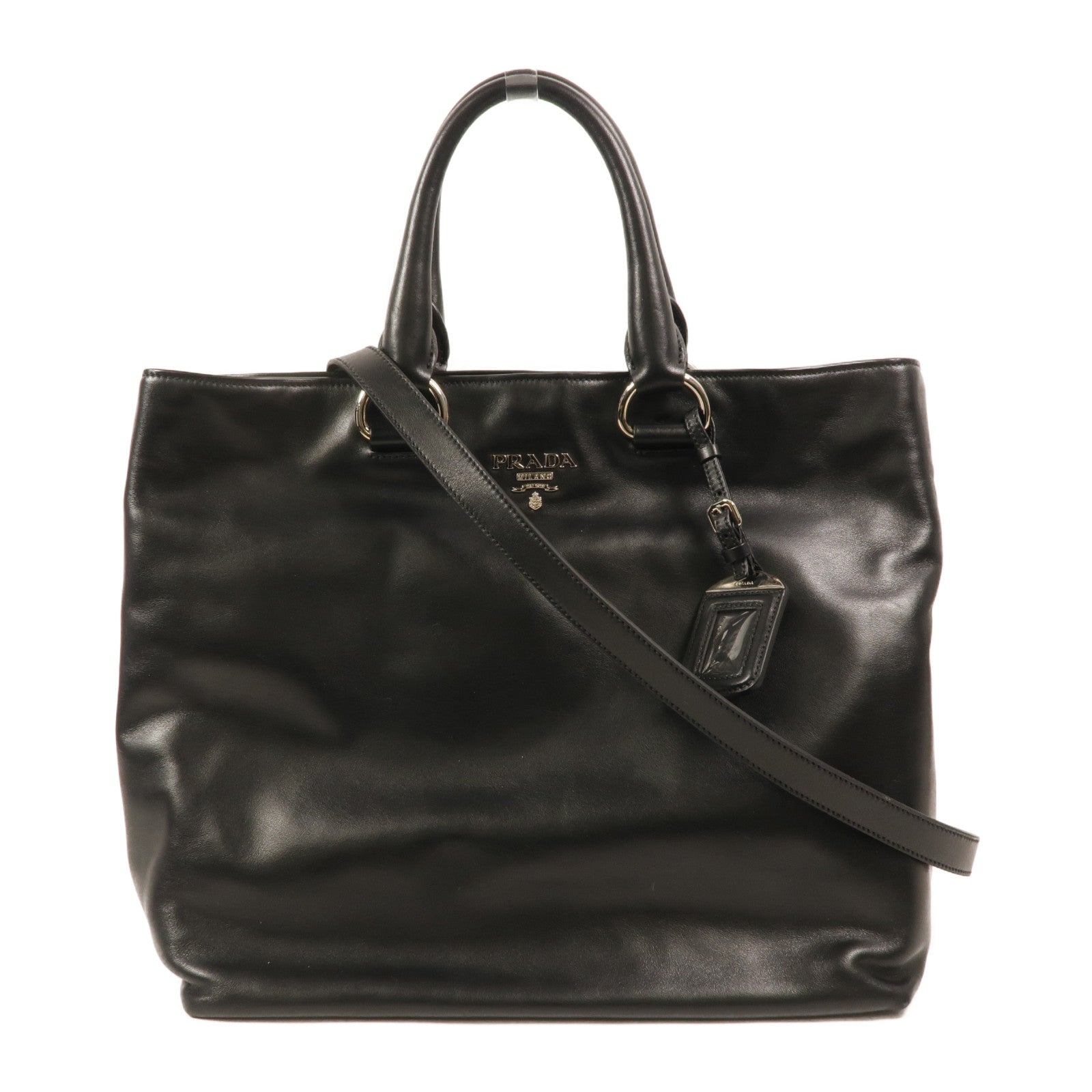 PRADA 牛皮皮革Convertible Shopping手挽肩背兩用袋