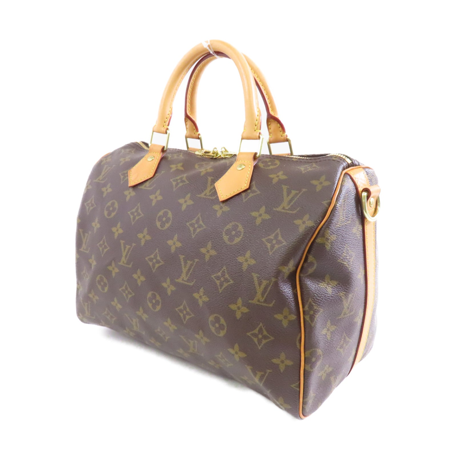 LOUIS VUITTON Monogram Speedy Bandouliere 30金扣手挽肩背兩用袋啡色