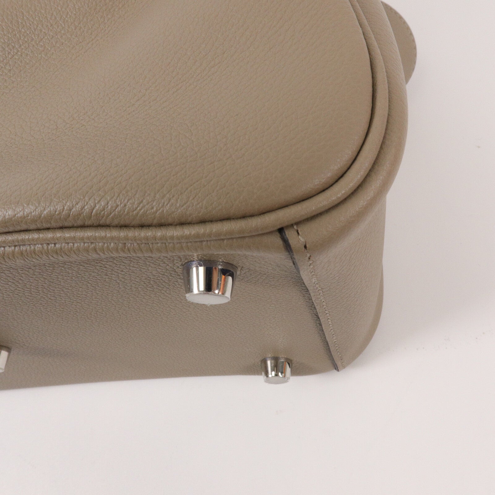 HERMES Evercolor皮革Lindy 26手挽肩背兩用袋Gris Asphalte