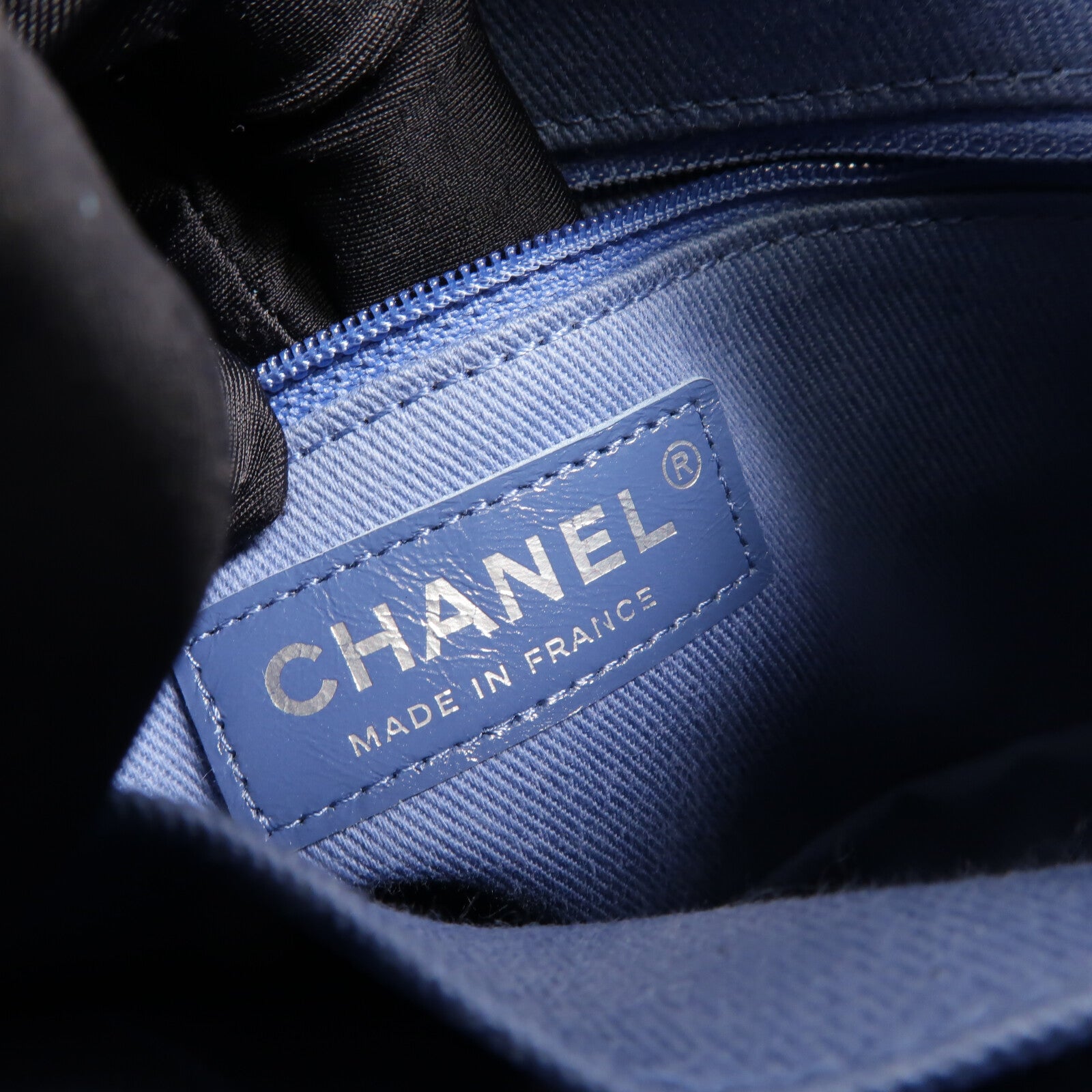 CHANEL 牛仔布Gabrielle Small鏈帶肩背袋