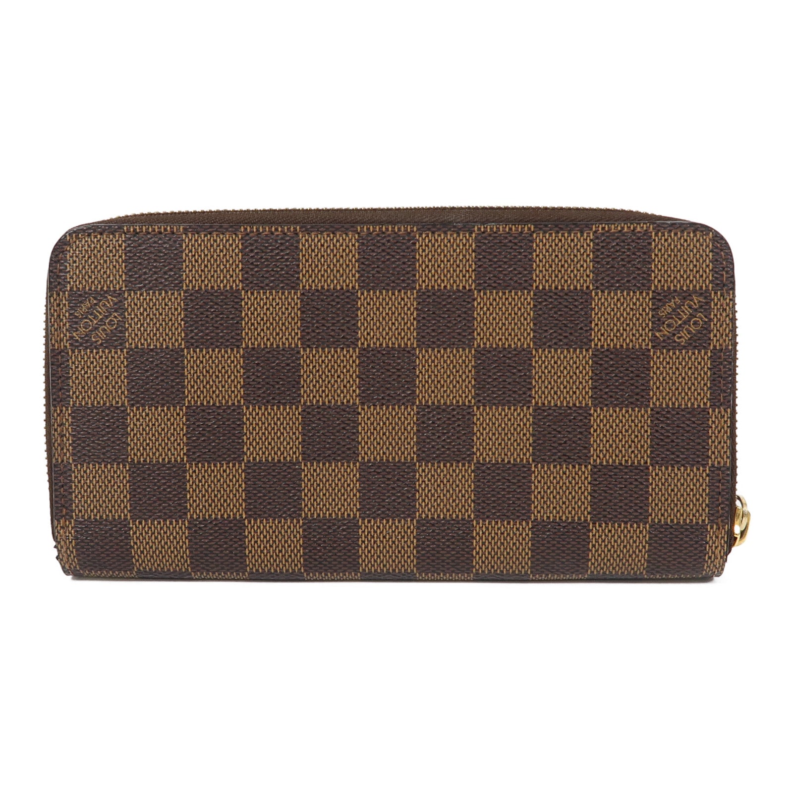 LOUIS VUITTON Damier Ebene Zippy Long Wallet金扣長錢包啡色