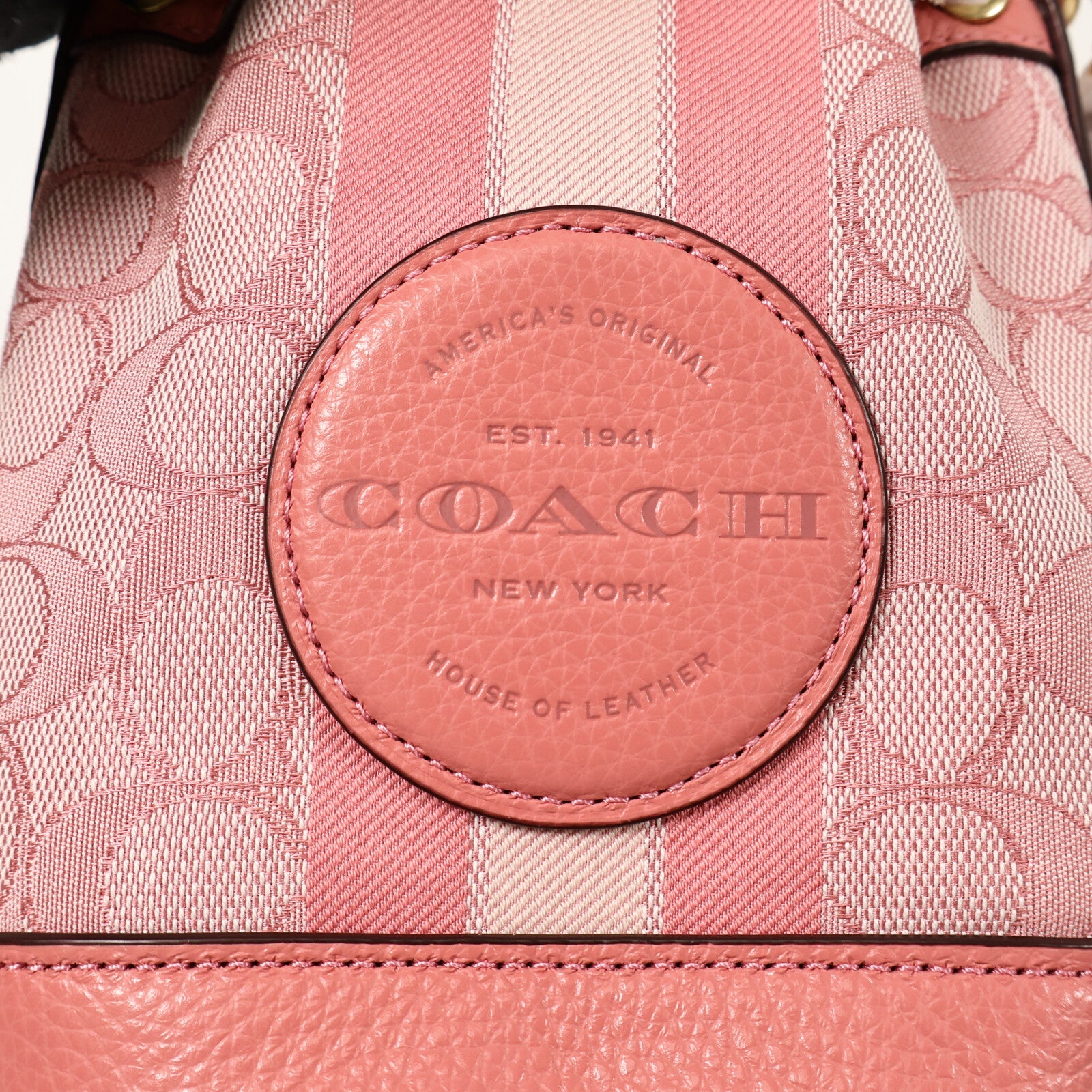 COACH 帆布Mini Dempsey Bucket Bag手挽肩背兩用袋