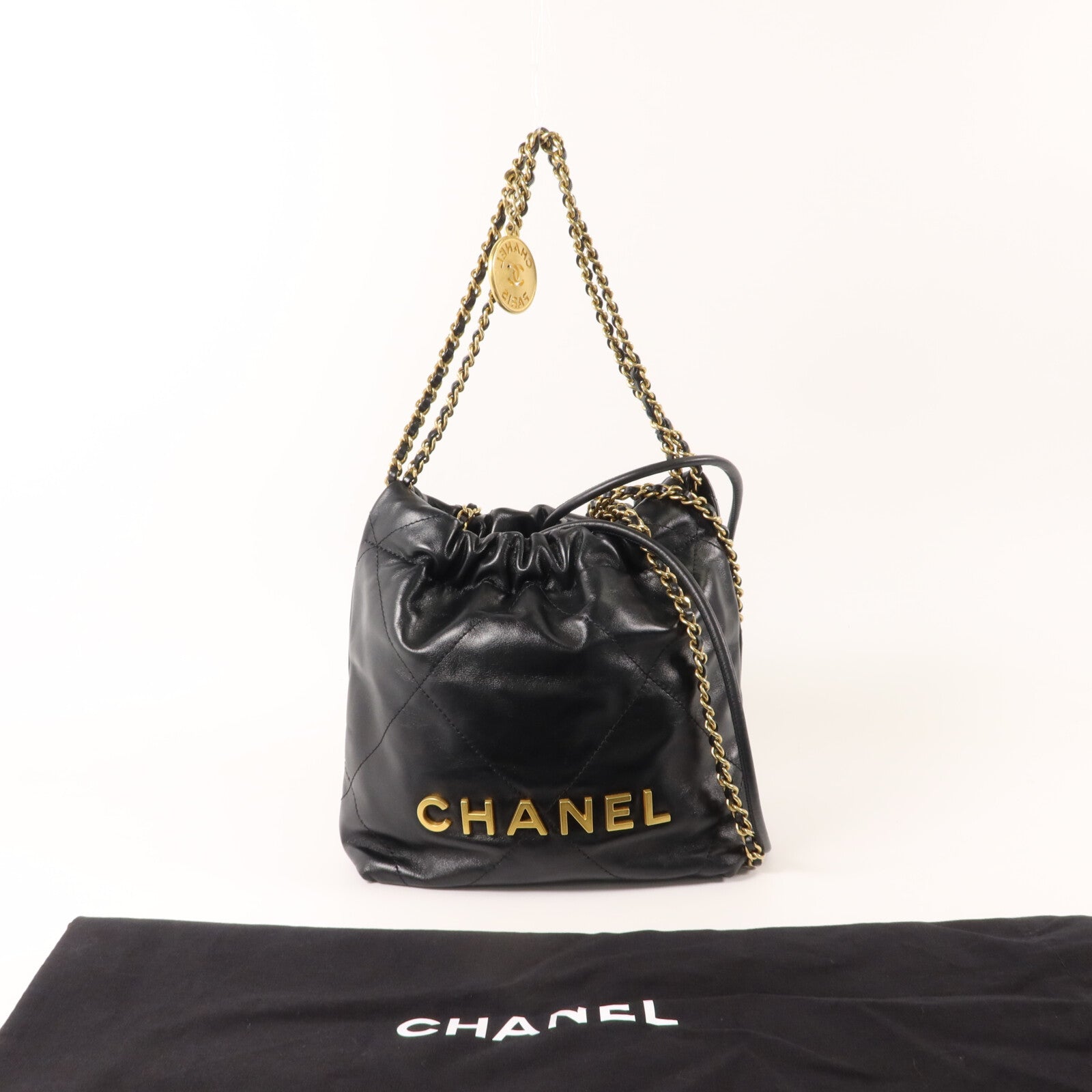CHANEL 牛皮皮革Chanel 22 Mini手挽肩背兩用袋