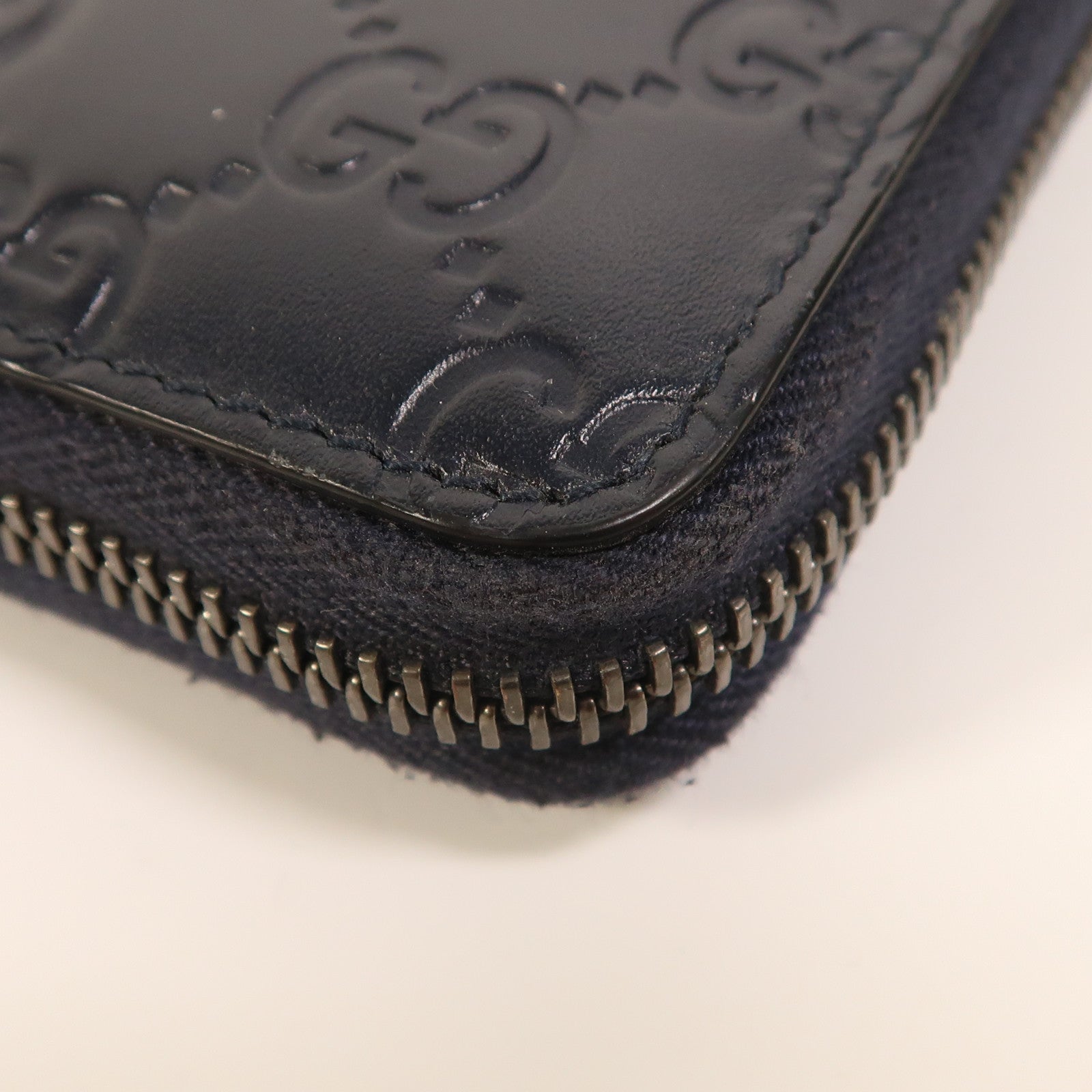 GUCCI 牛皮皮革Guccissima Long Wallet銀扣長錢包