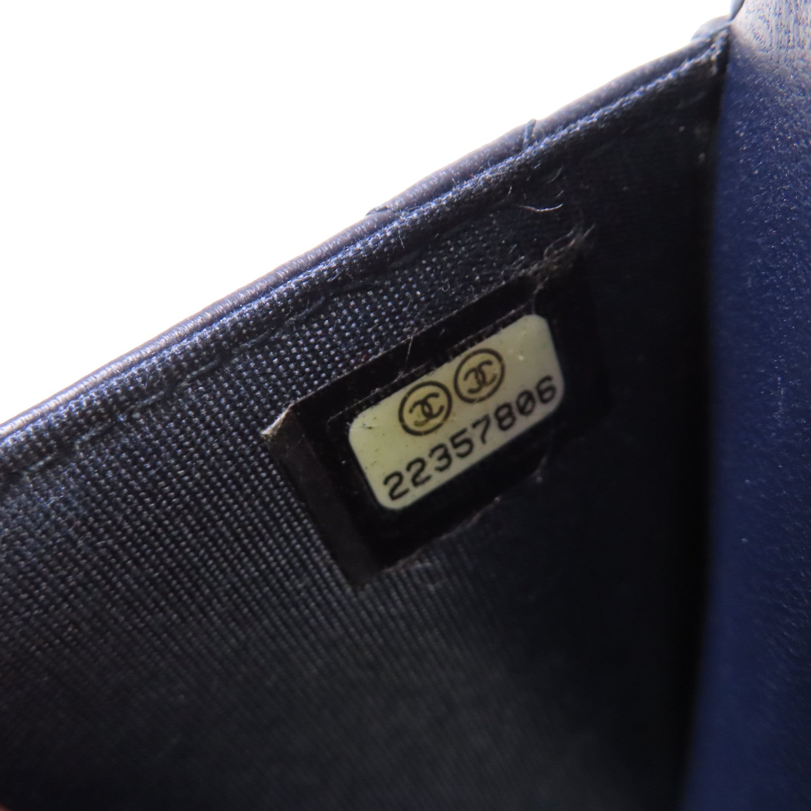 CHANEL 菱格羊皮皮革WOC Wallet On Chain Shoulder Bag金扣鏈帶肩背袋寶藍色