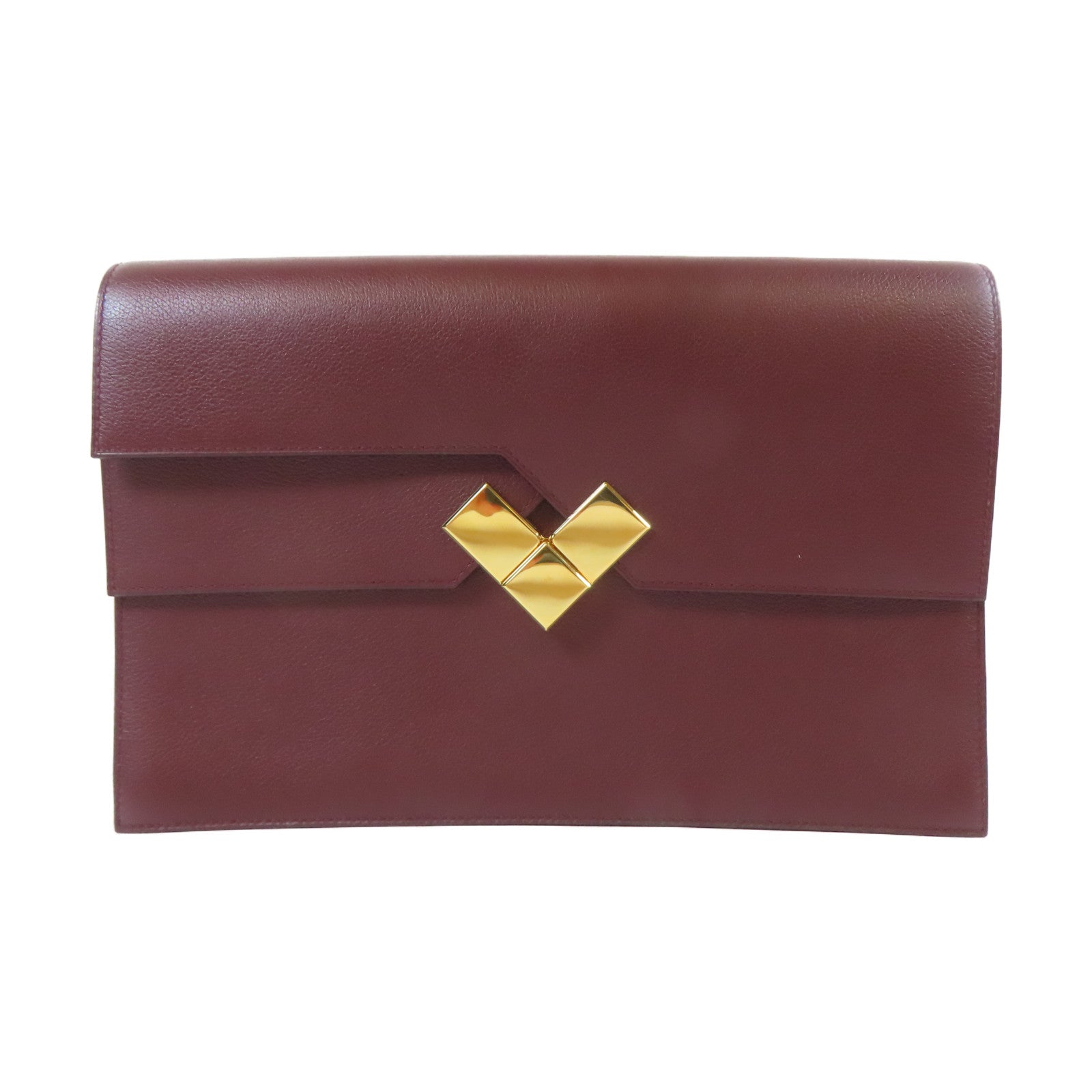 HERMES 【激減優惠】Evercolor皮革Pochette Fortunio金扣手拿包伯爾多色