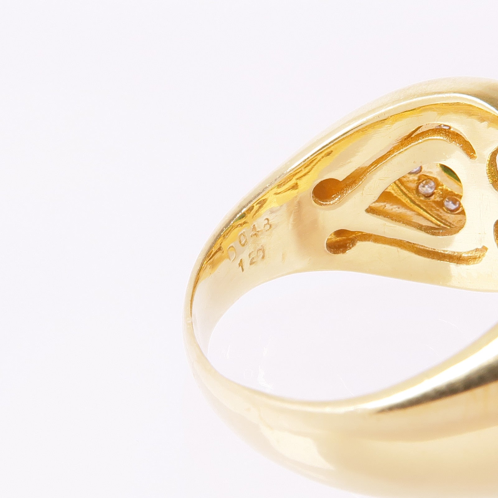 JEWELRY 18K黃金Tourmaline Garnet Diamond Ring電氣石/石榴石/鑽石戒指US#7.75