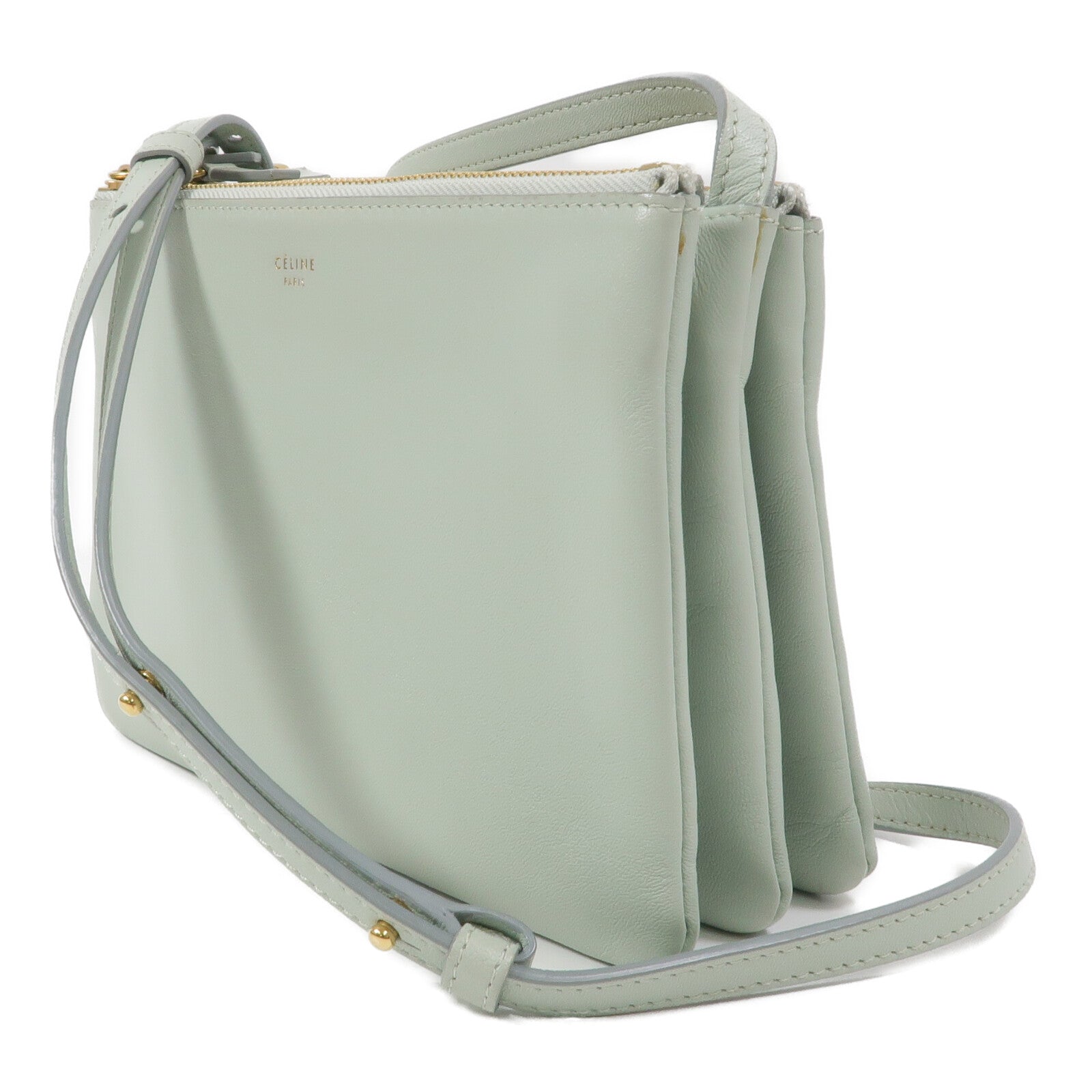 CELINE 羊皮皮革Trio Small肩背袋