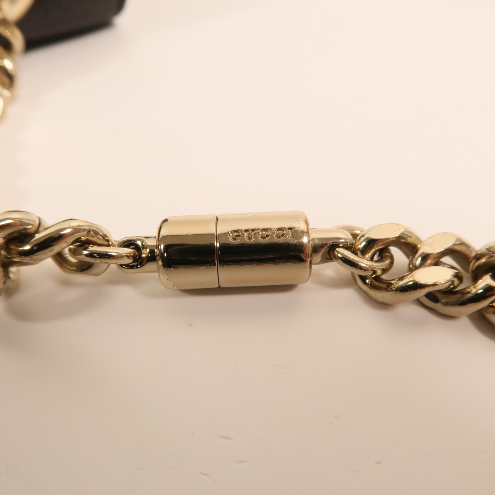 GUCCI 牛皮皮革Bamboo金扣鏈帶肩背袋