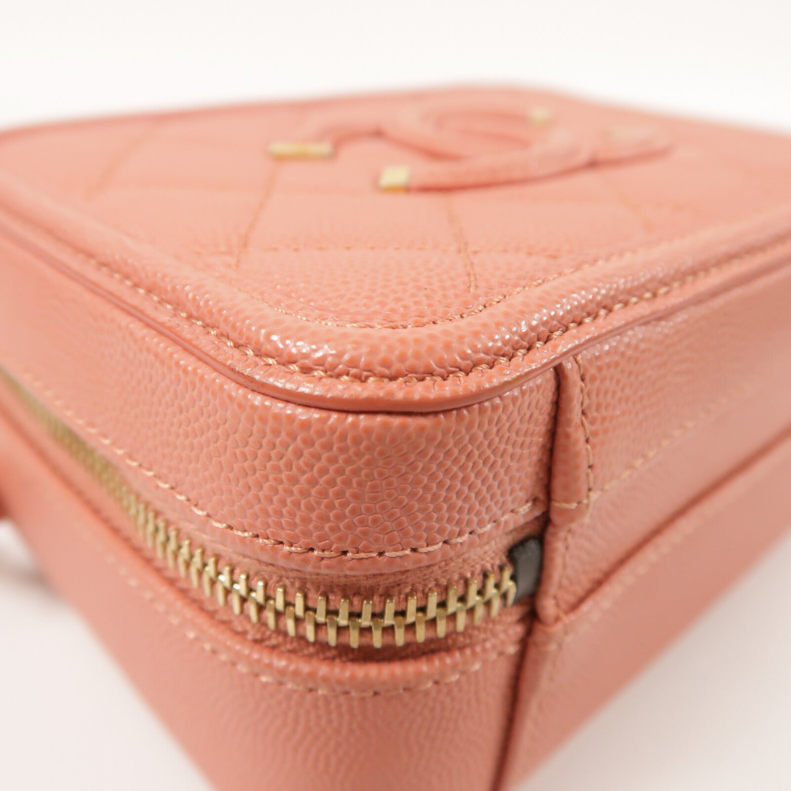 CHANEL 牛皮皮革Vanity Case金扣手挽肩背兩用袋