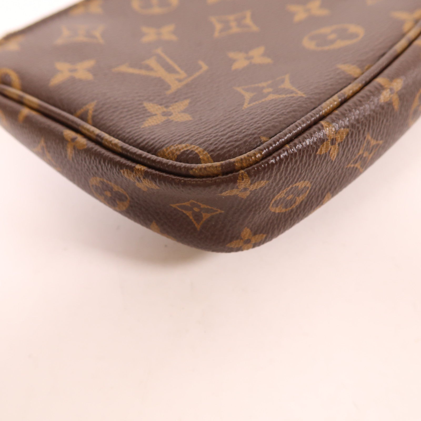 LOUIS VUITTON Monogram Multi Pochette Accessoires金扣肩背袋棕色