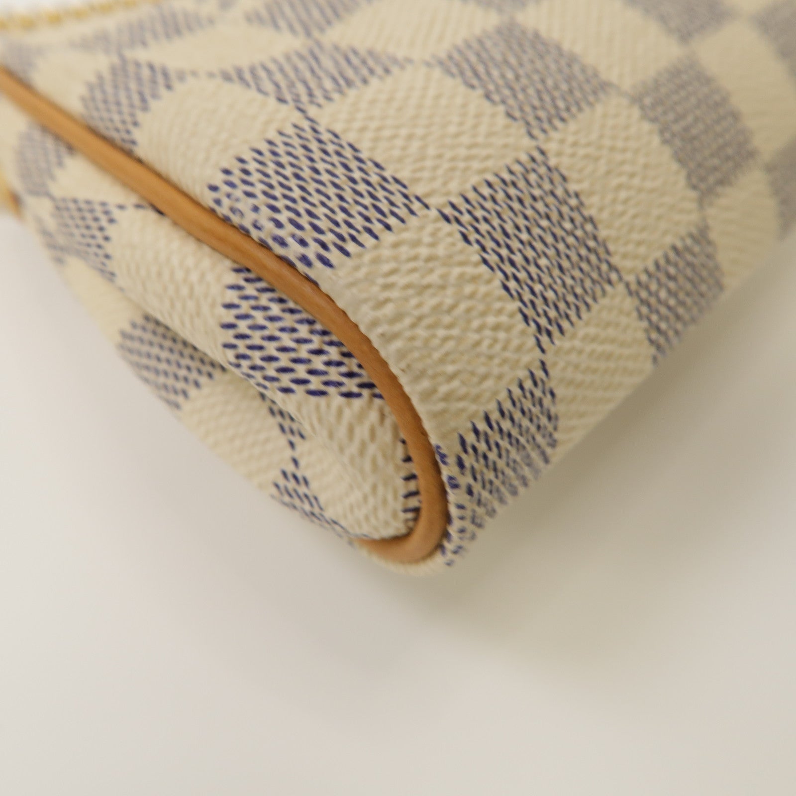 LOUIS VUITTON Damier Azur Eva金扣手挽肩背兩用袋白色