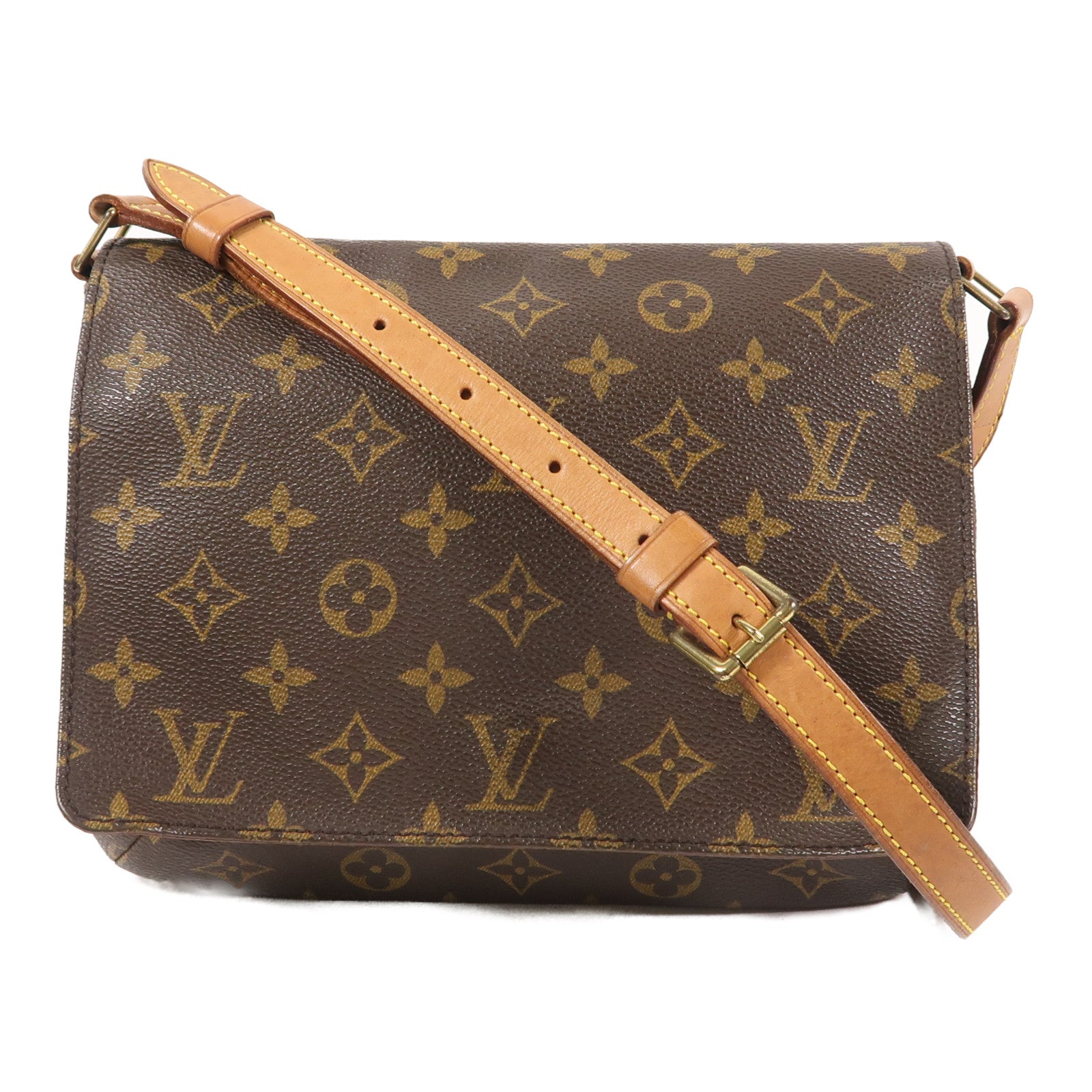 LOUIS VUITTON Monogram Musette Tango Long Shoulder金扣肩背袋
