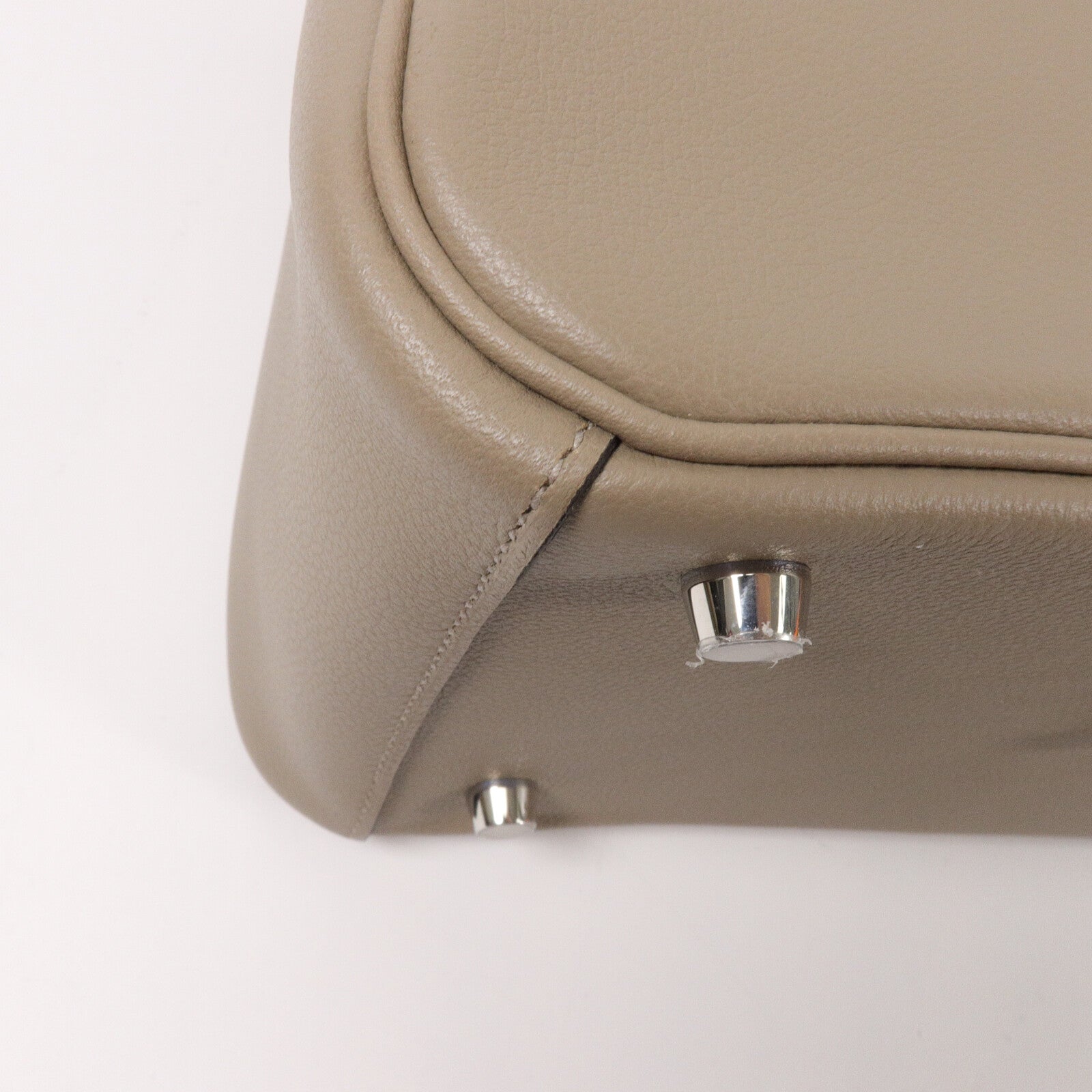 HERMES Evercolor皮革Lindy 26手挽肩背兩用袋Gris Asphalte