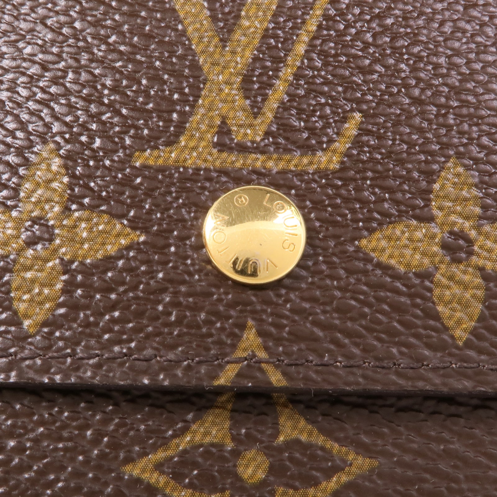 LOUIS VUITTON Monogram Portefeuille Elise Wallet金扣錢包