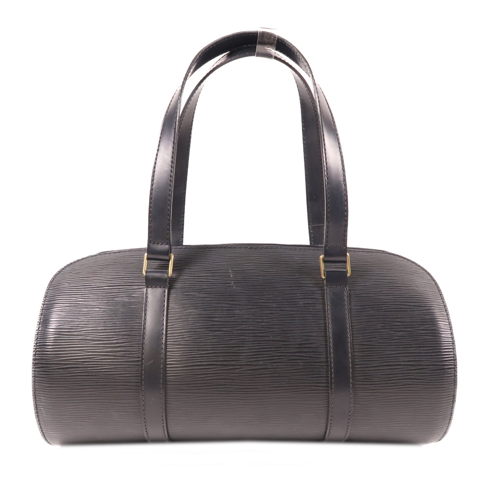 LOUIS VUITTON Epi Soufflot金扣肩背袋黑色