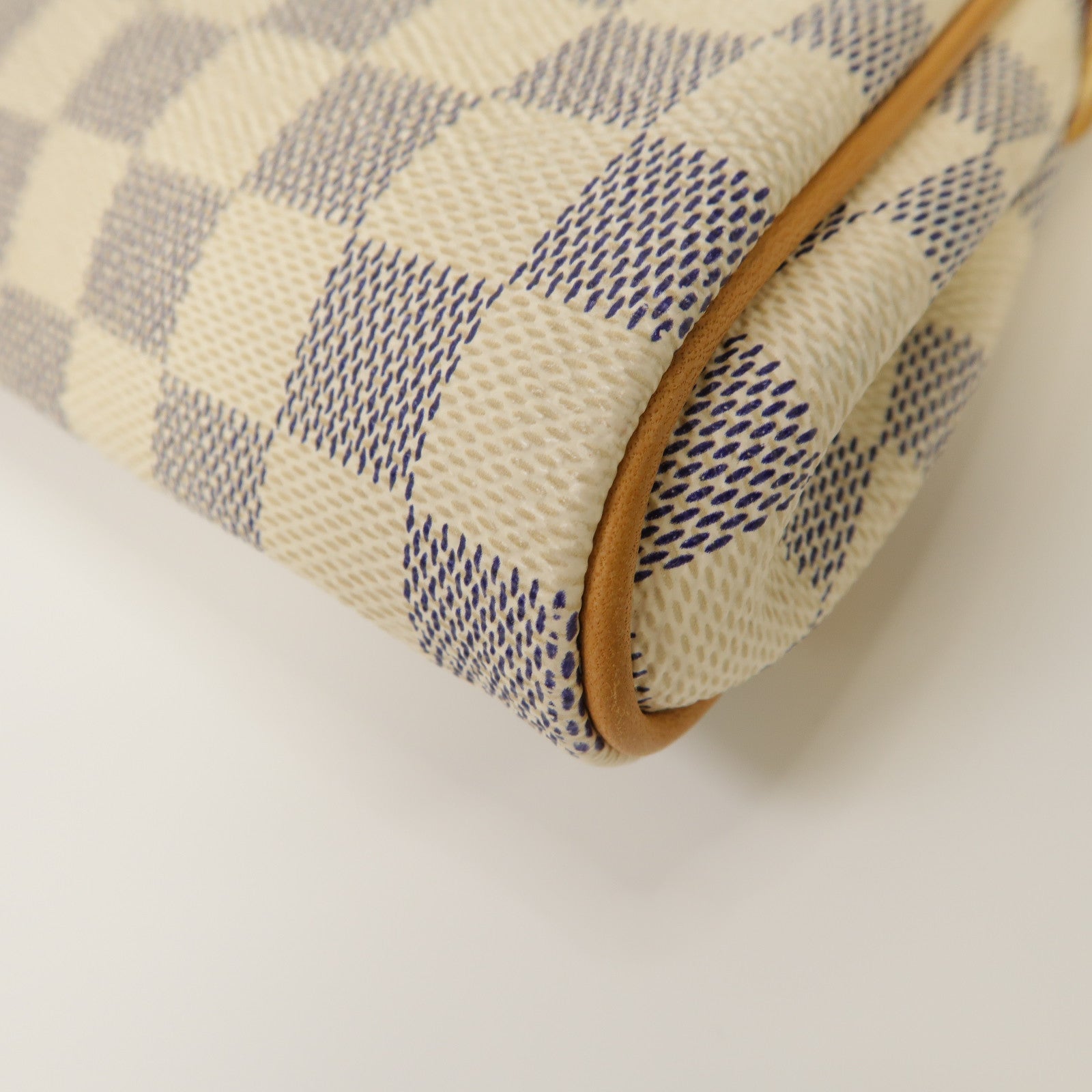 LOUIS VUITTON Damier Azur Eva金扣手挽肩背兩用袋白色