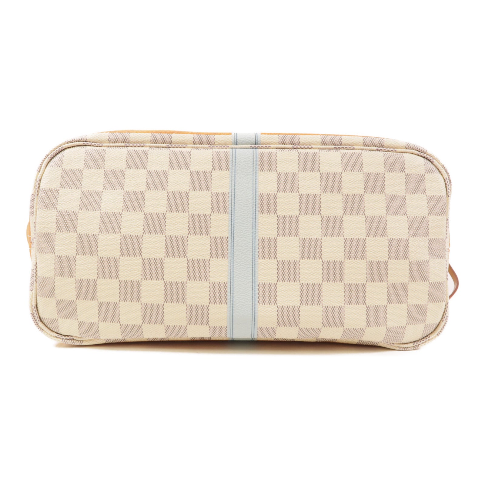 LOUIS VUITTON Damier Azur Neverfull MM金扣肩背袋