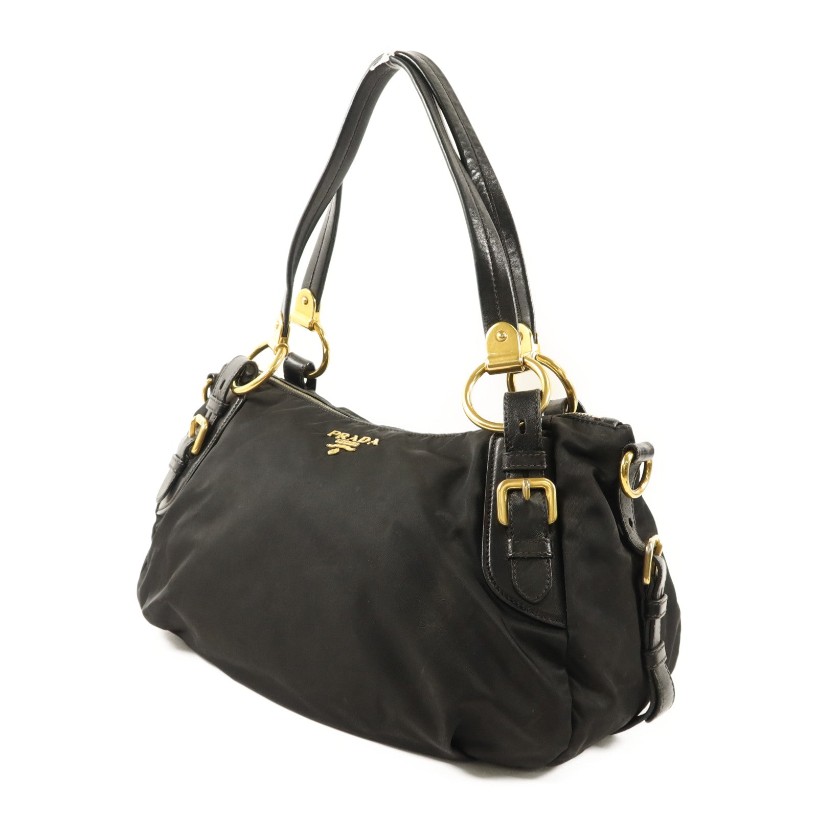 PRADA 尼龍2 Way Shoulder金扣手挽肩背兩用袋