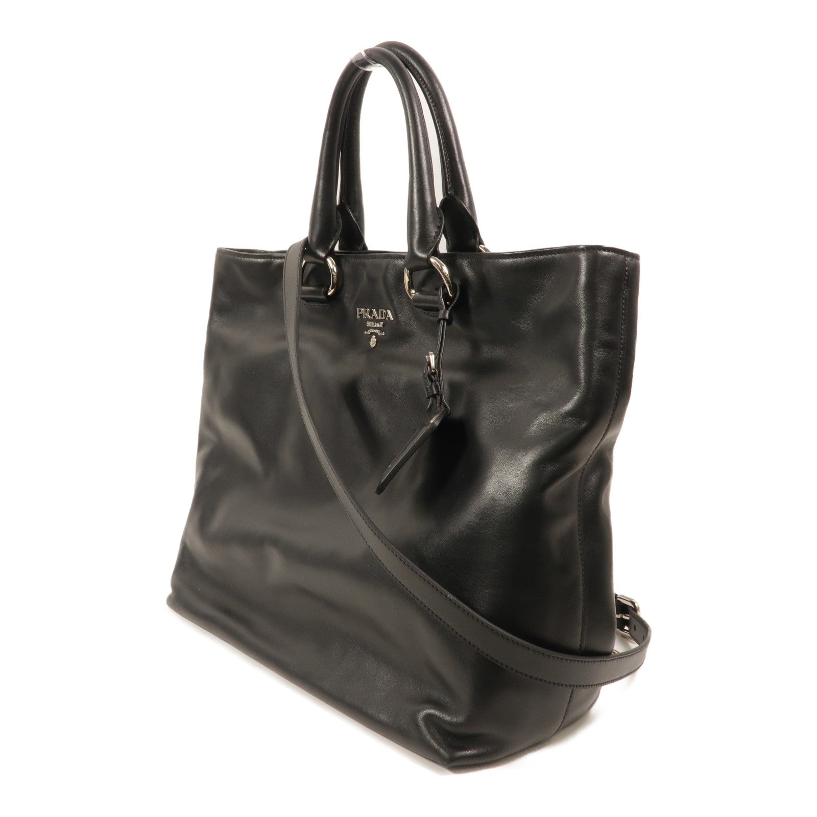 PRADA 牛皮皮革Convertible Shopping手挽肩背兩用袋