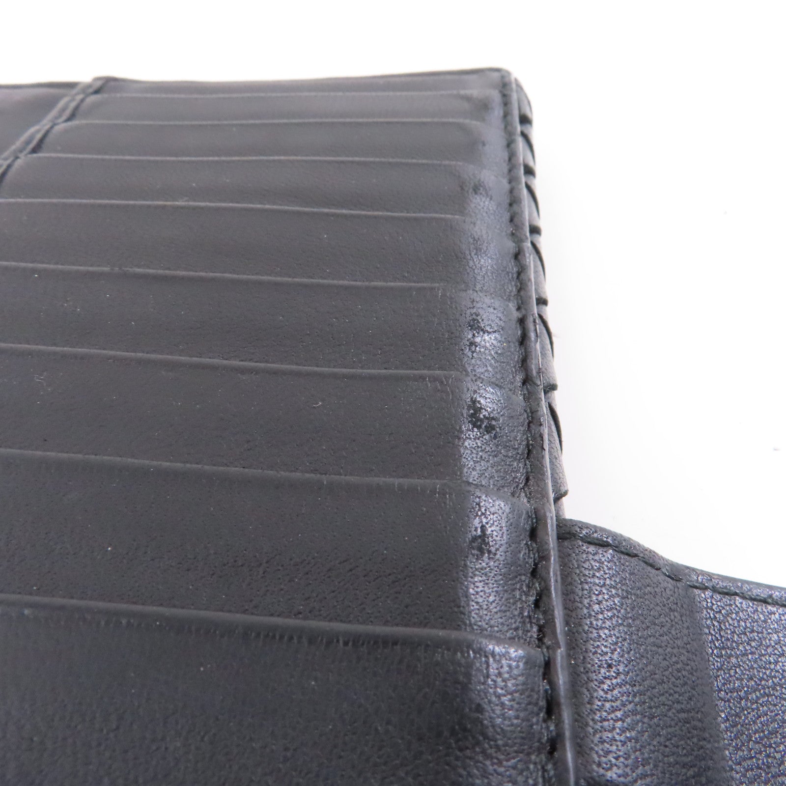 BOTTEGA VENETA 織紋皮革Long Wallet長錢包黑色