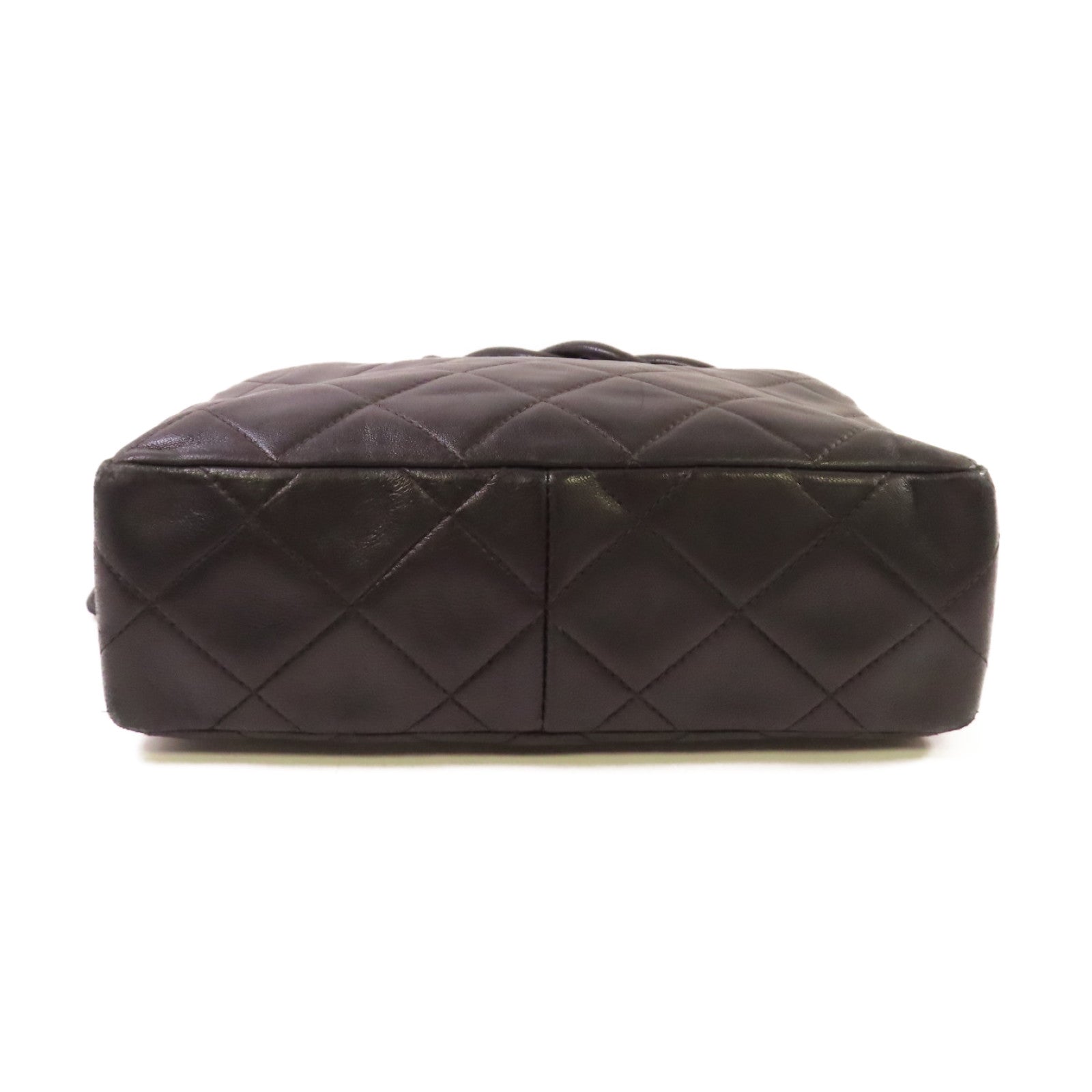 CHANEL 菱格羊皮皮革Vintage Shoulder Bag金扣肩背袋黑色