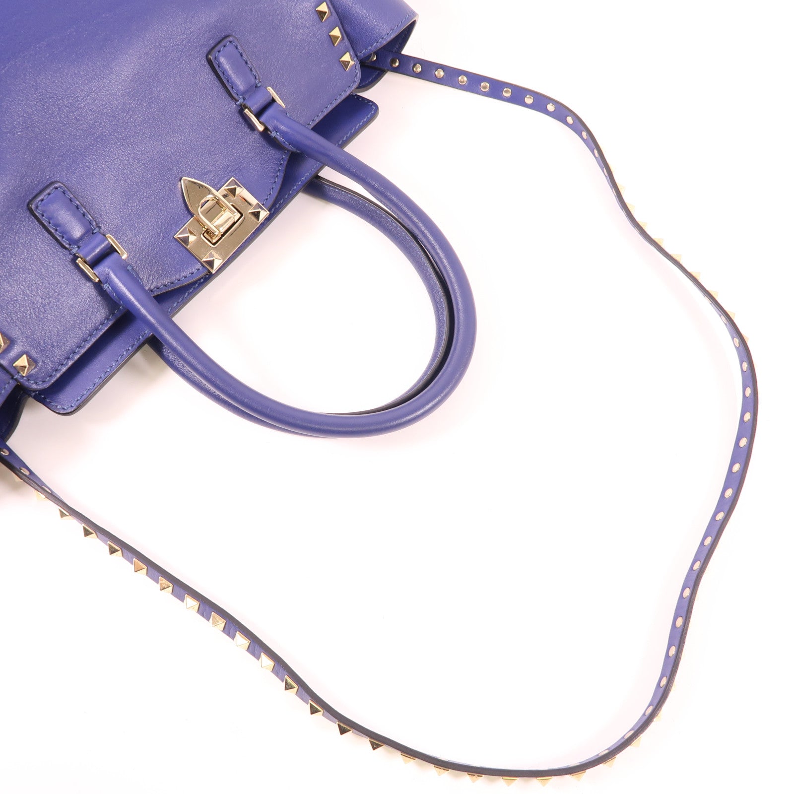 Valentino 【激減優惠】牛皮皮革2 Way Shoulder金扣手挽肩背兩用袋