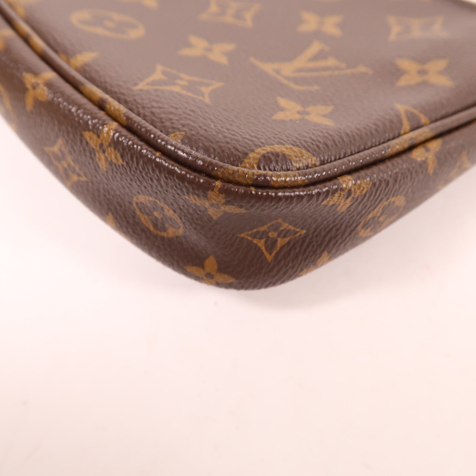 LOUIS VUITTON Monogram Multi Pochette Accessoires金扣肩背袋棕色