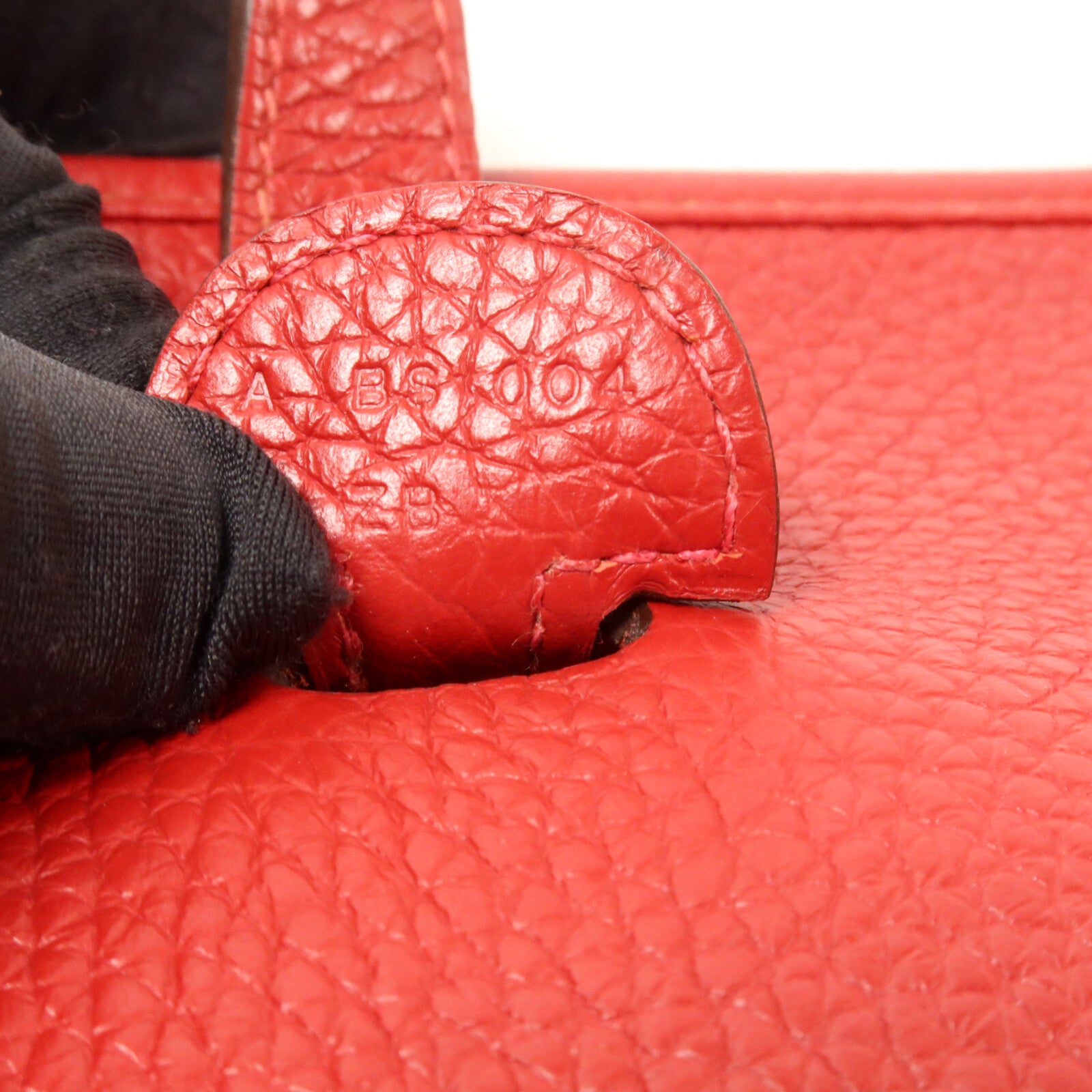 HERMES Clemence皮革Evelyne PM肩背袋Rouge Casaque
