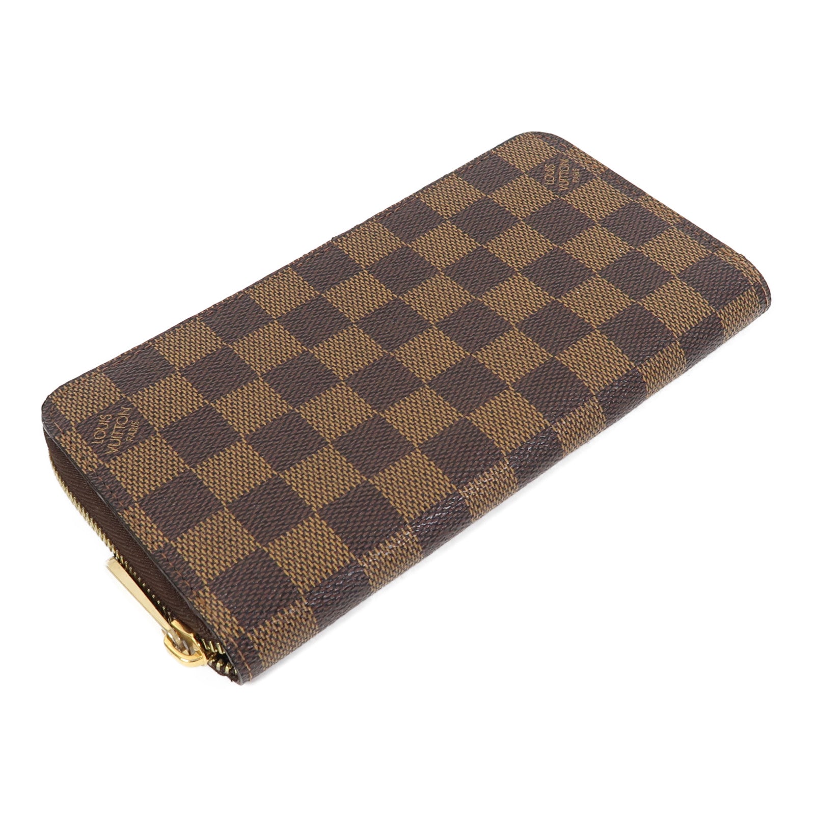 LOUIS VUITTON Damier Ebene Zippy Long Wallet金扣長錢包啡色