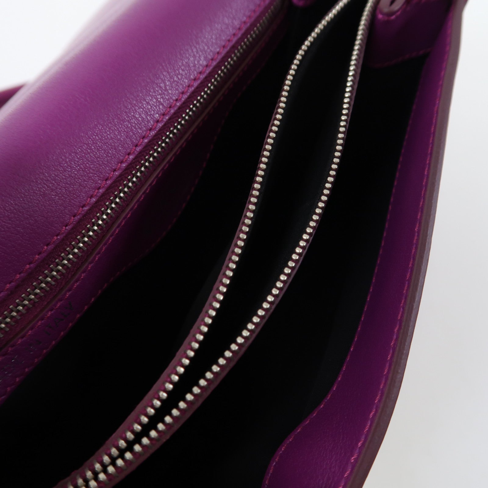 TOD'S 牛皮皮革Chain Shoulder銀扣鏈帶肩背袋紫色