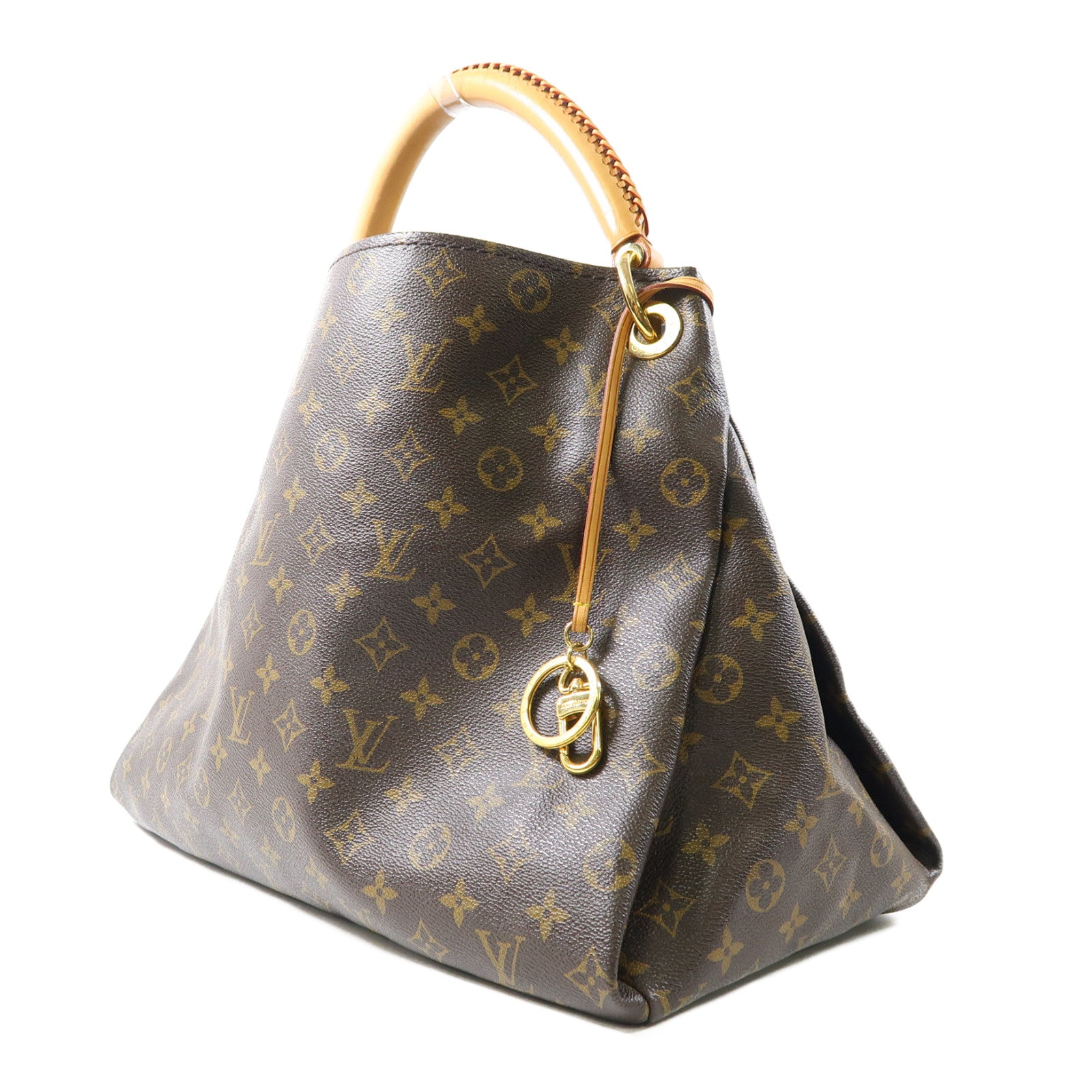 LOUIS VUITTON Monogram Artsy MM金扣肩背袋啡色
