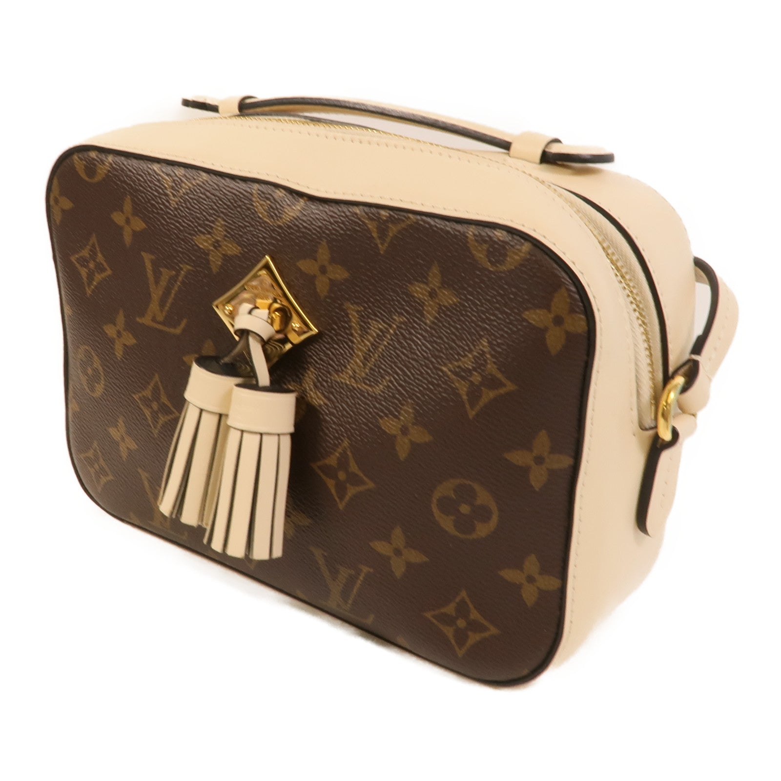 LOUIS VUITTON Monogram Saintonge金扣手挽肩背兩用袋