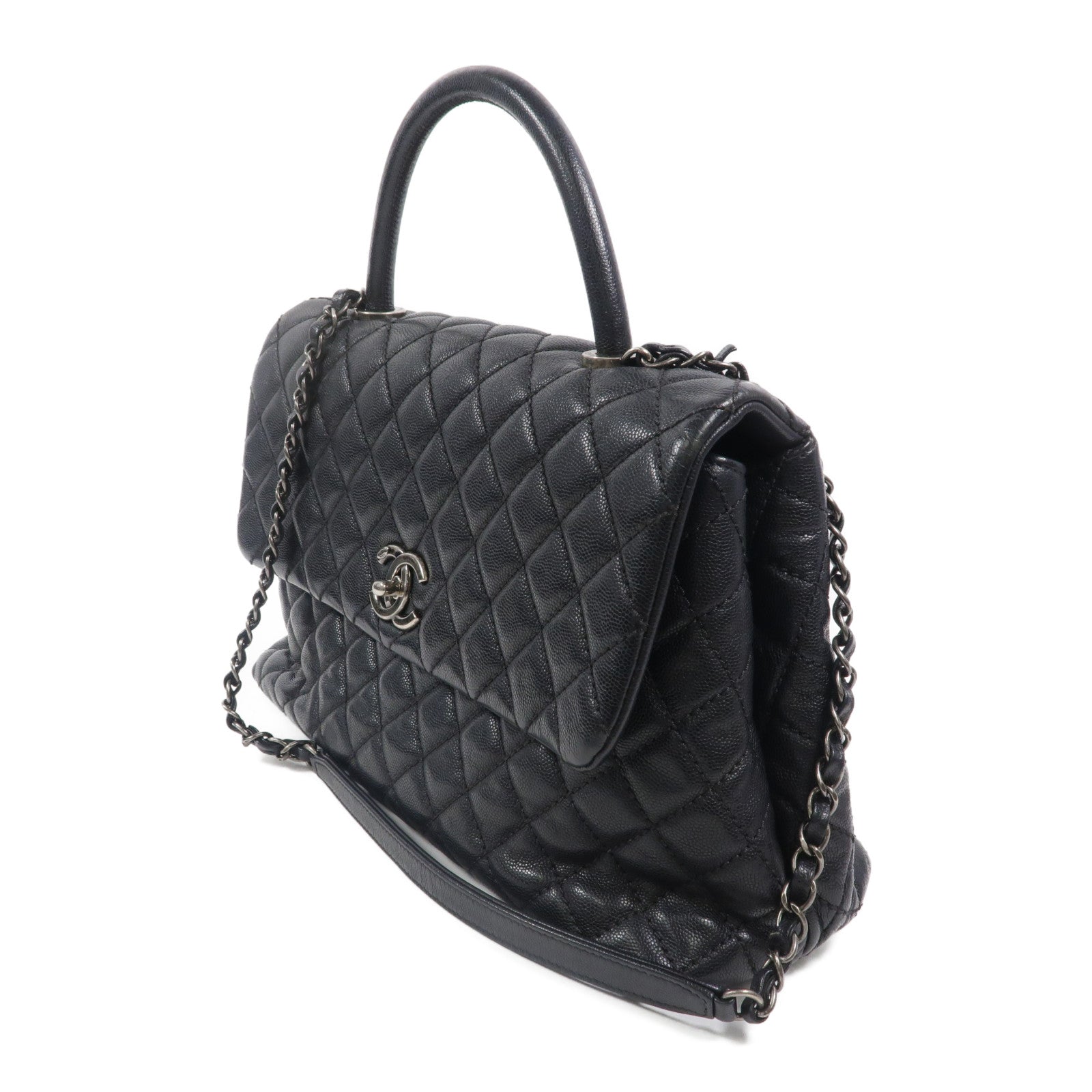 CHANEL 牛皮皮革CoCo Handle Large手挽肩背兩用袋