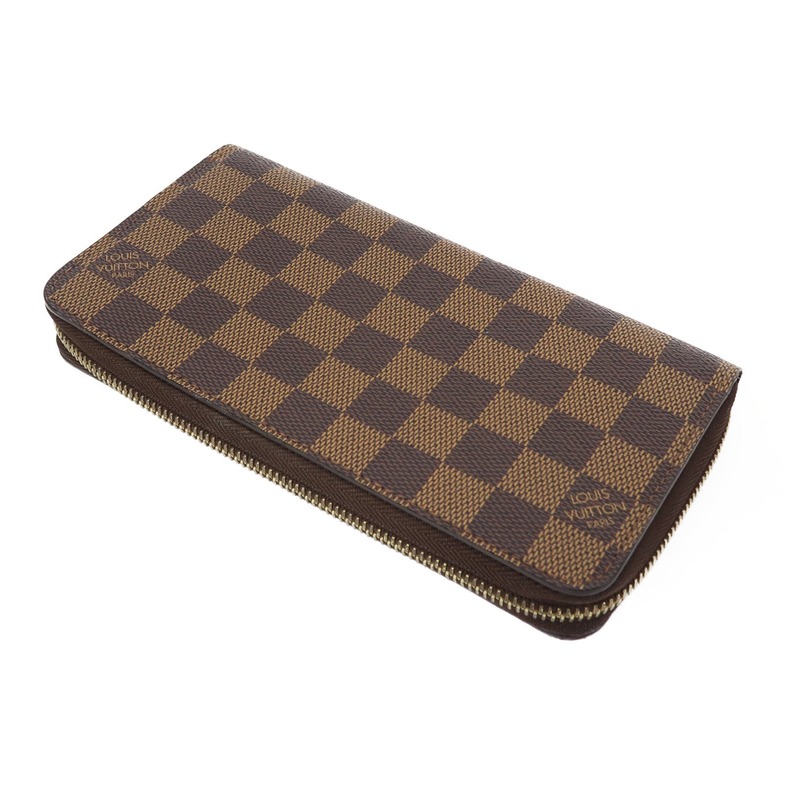 LOUIS VUITTON Damier Ebene Zippy Long Wallet金扣長錢包啡色
