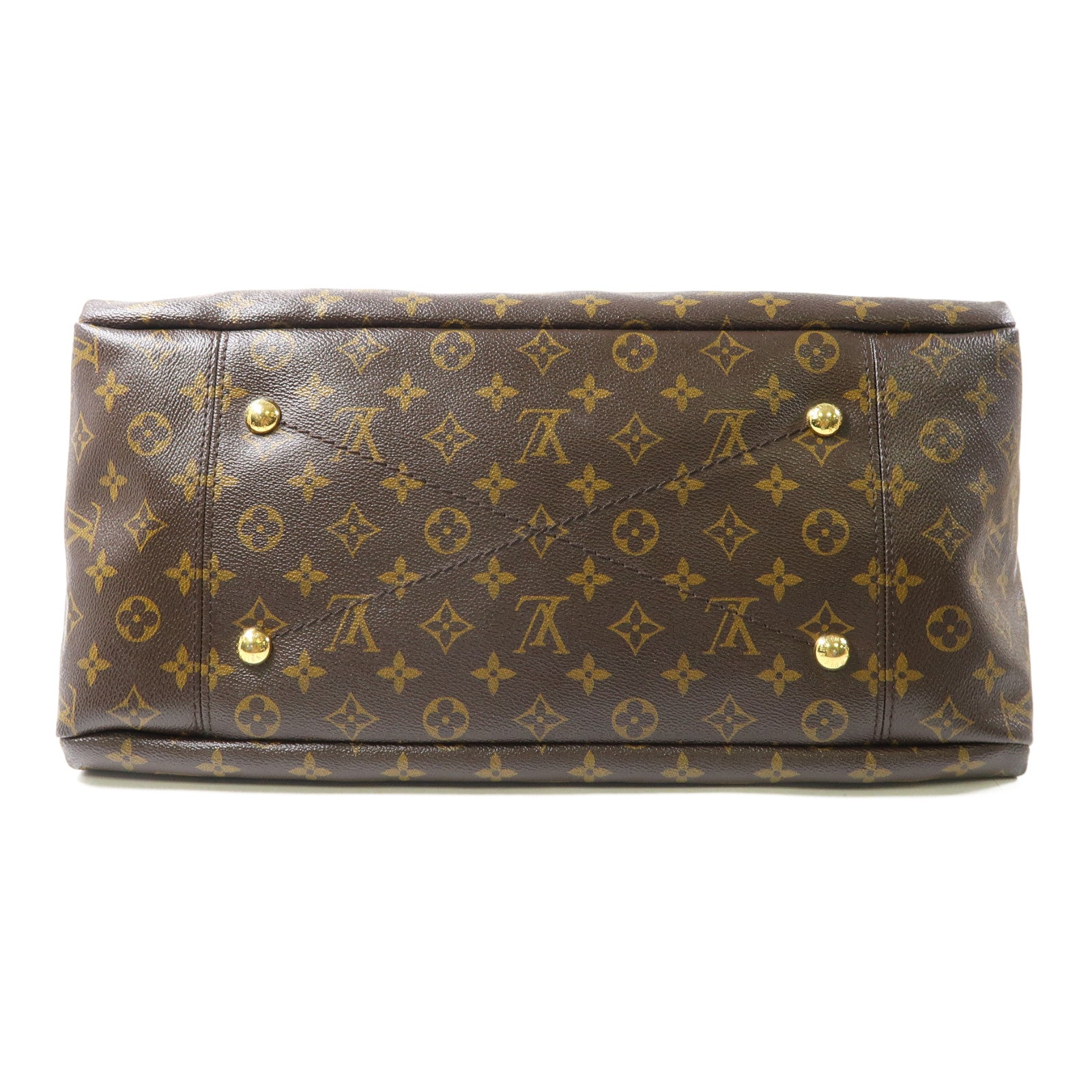 LOUIS VUITTON Monogram Artsy MM金扣肩背袋啡色