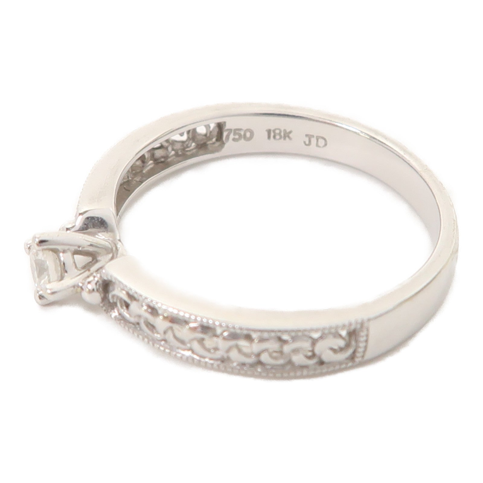 JEWELRY 【激減優惠】18K白金Diamond Ring 0.11ct鑽石戒指US#6